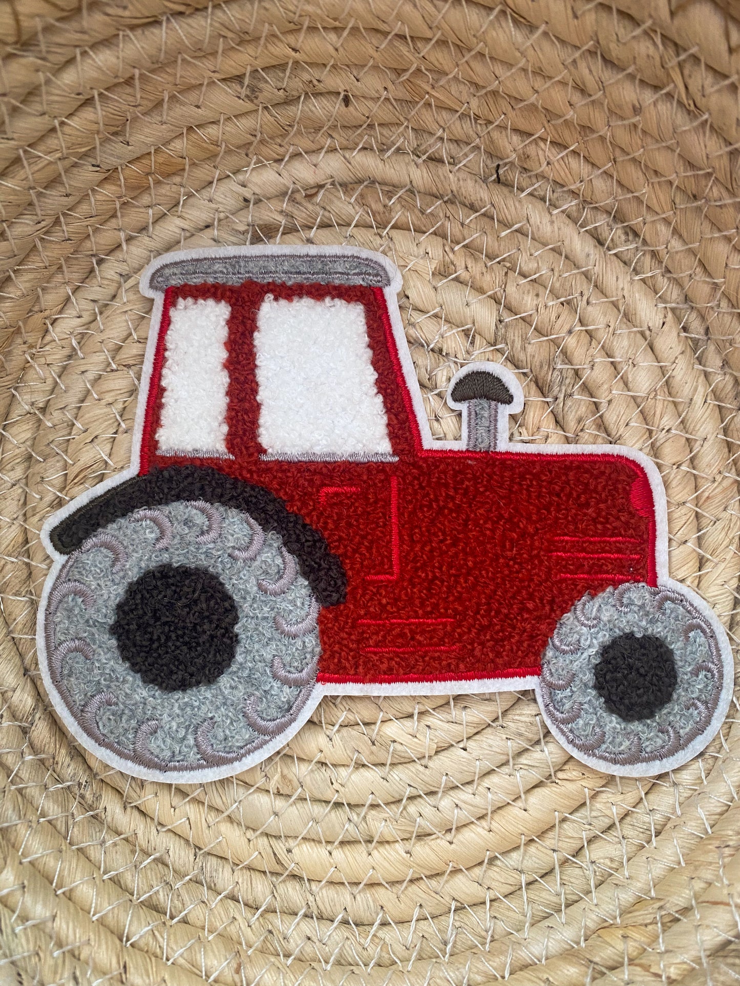 Traktor rot - Chenille Patch
