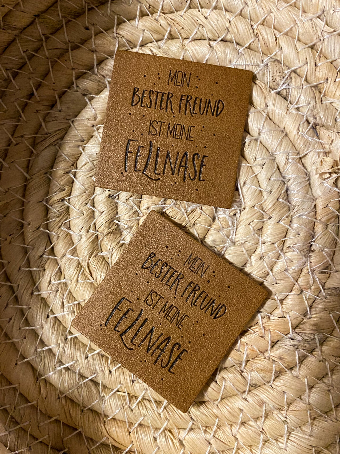 Mein bester Freund ist meine Fellnase - Kunstleder Label