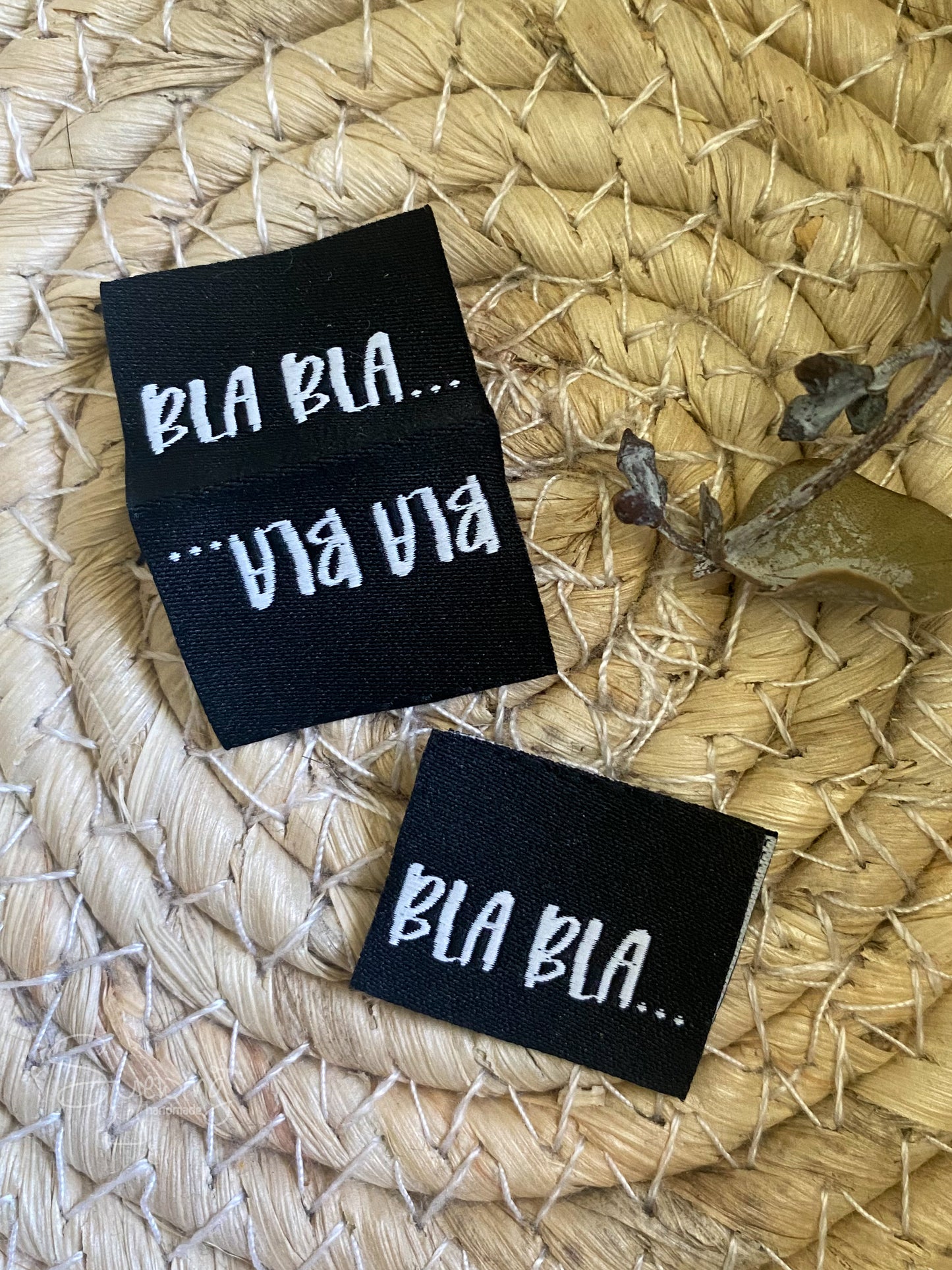 Bla Bla - schwarzes Web Label