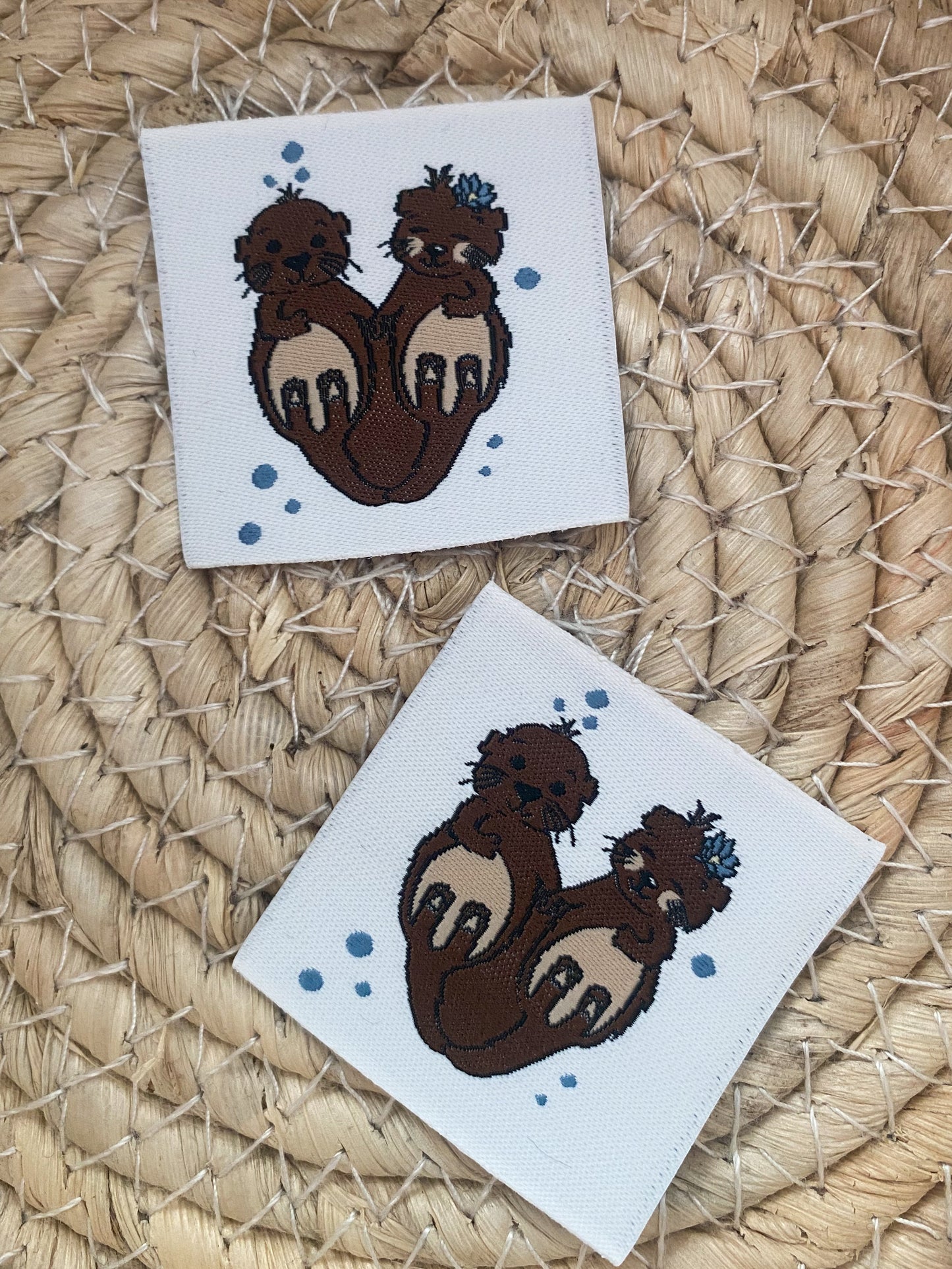 Otter Paar in Farbe - Web Label