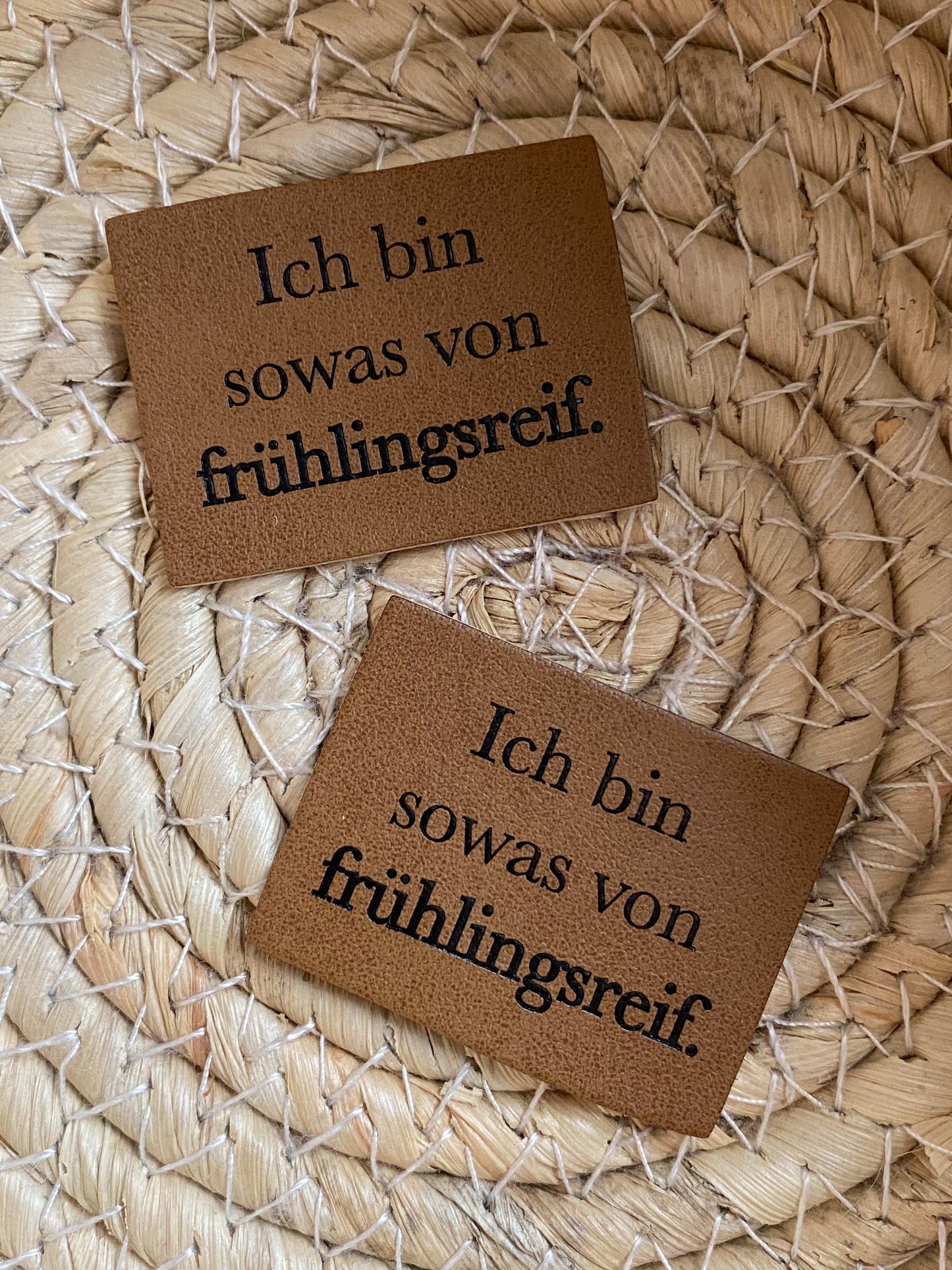 Ich bin sowas von Frühlingsreif - Kunstleder Label