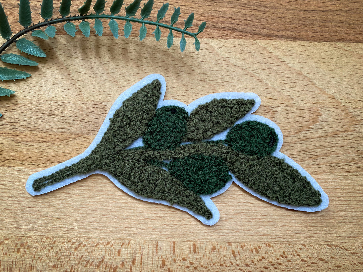 Oliven - Zweig - Chenille Patch