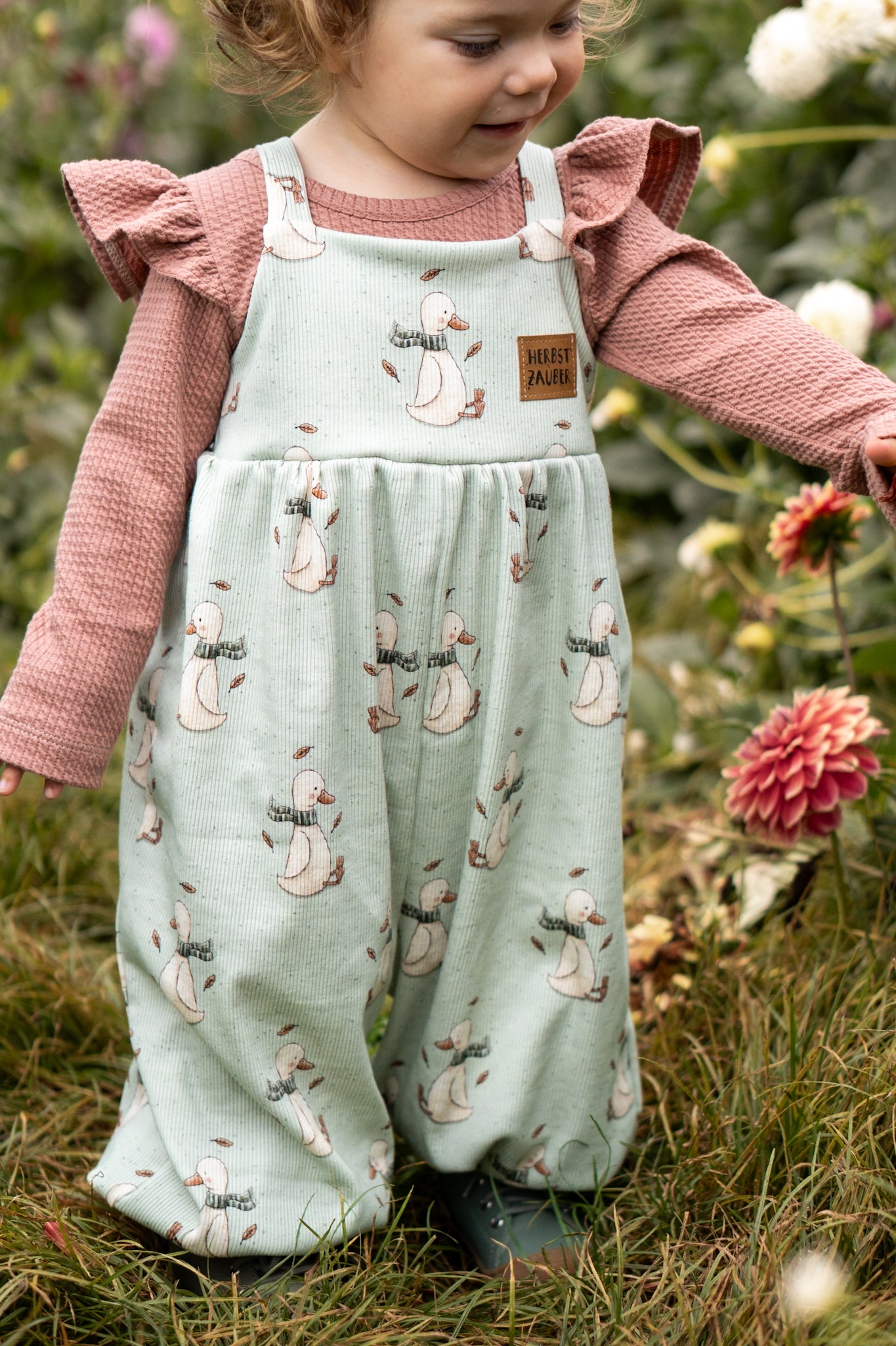 Gans mit Schal - Rib Jersey