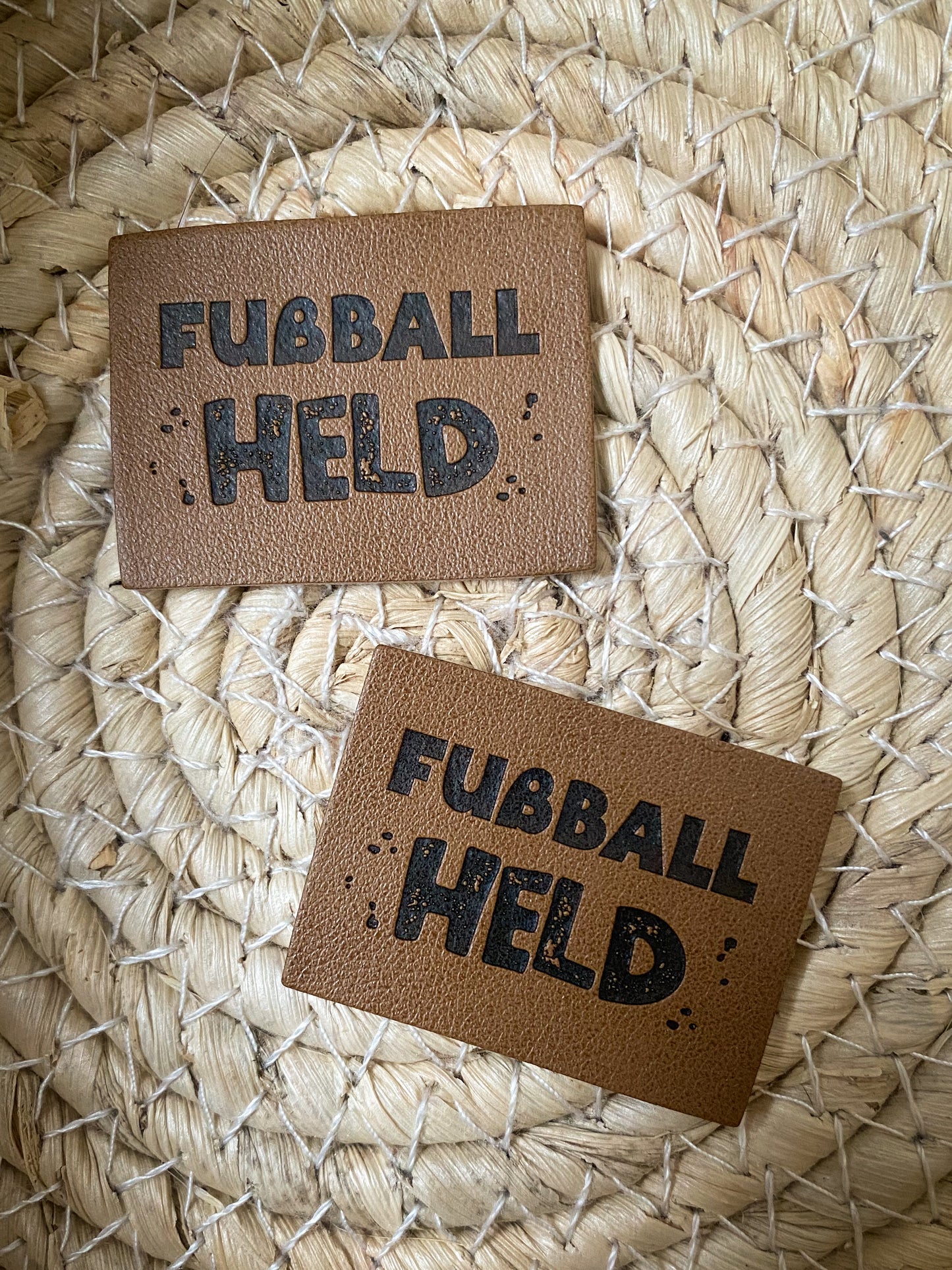 Fußball Held- Kunstleder Label