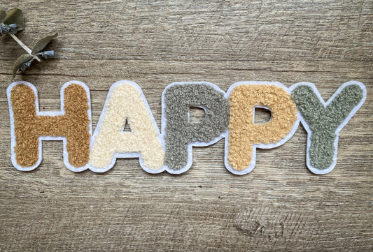 HAPPY bunt - Chenille Patch