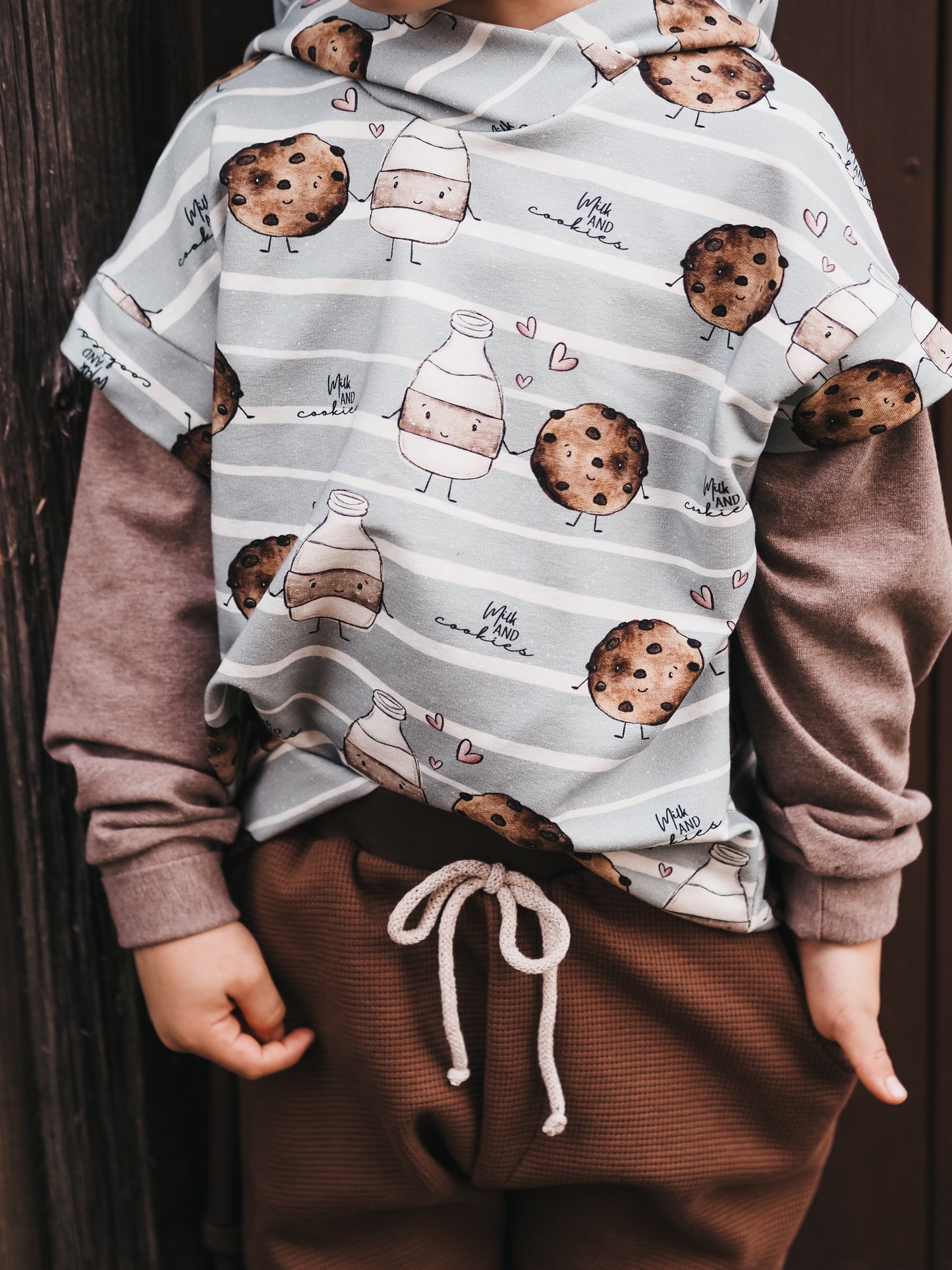 Milk & Cookies on Stripes - French Terry