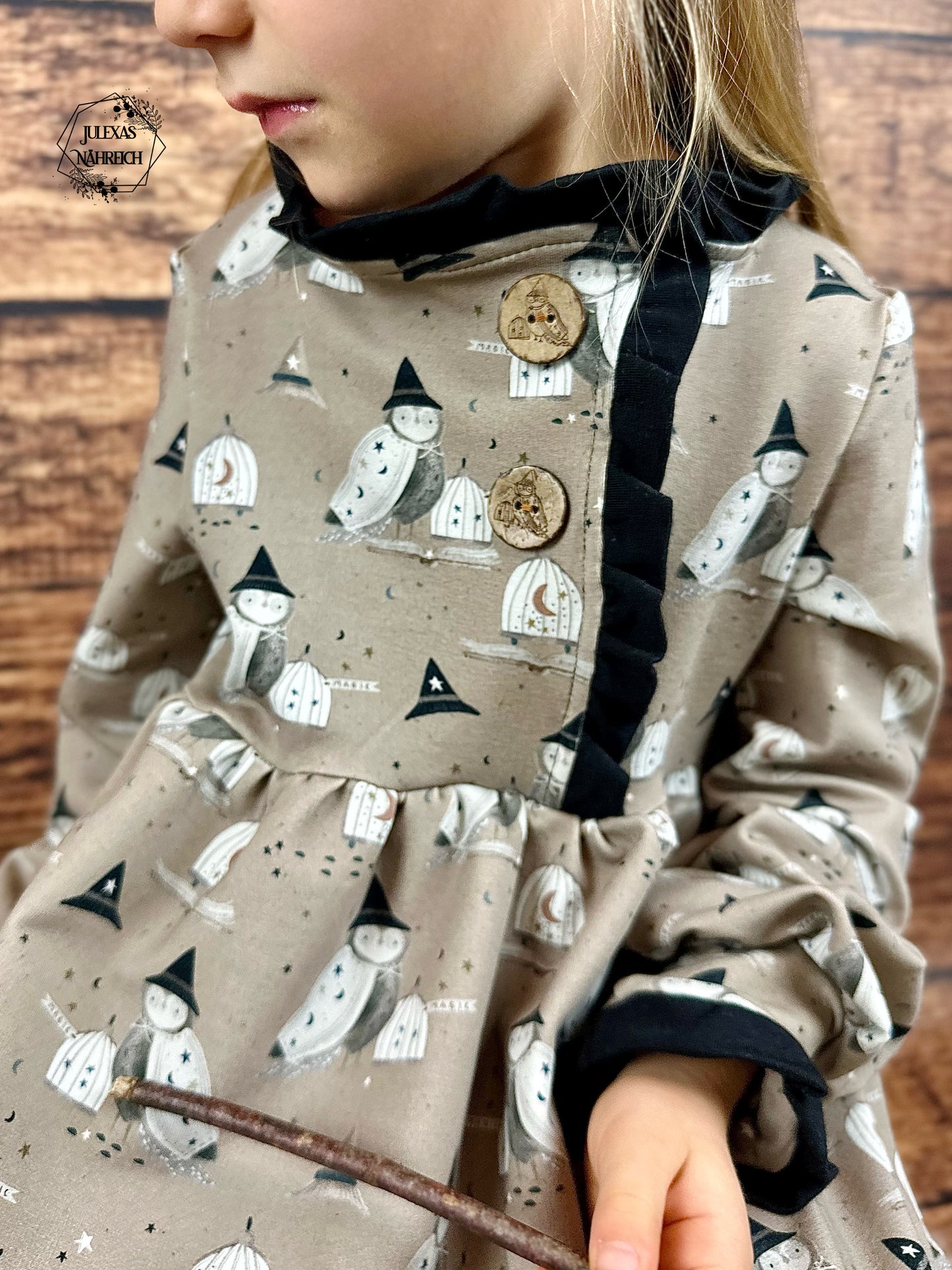 Knopf Zaubereule - groß (25mm)