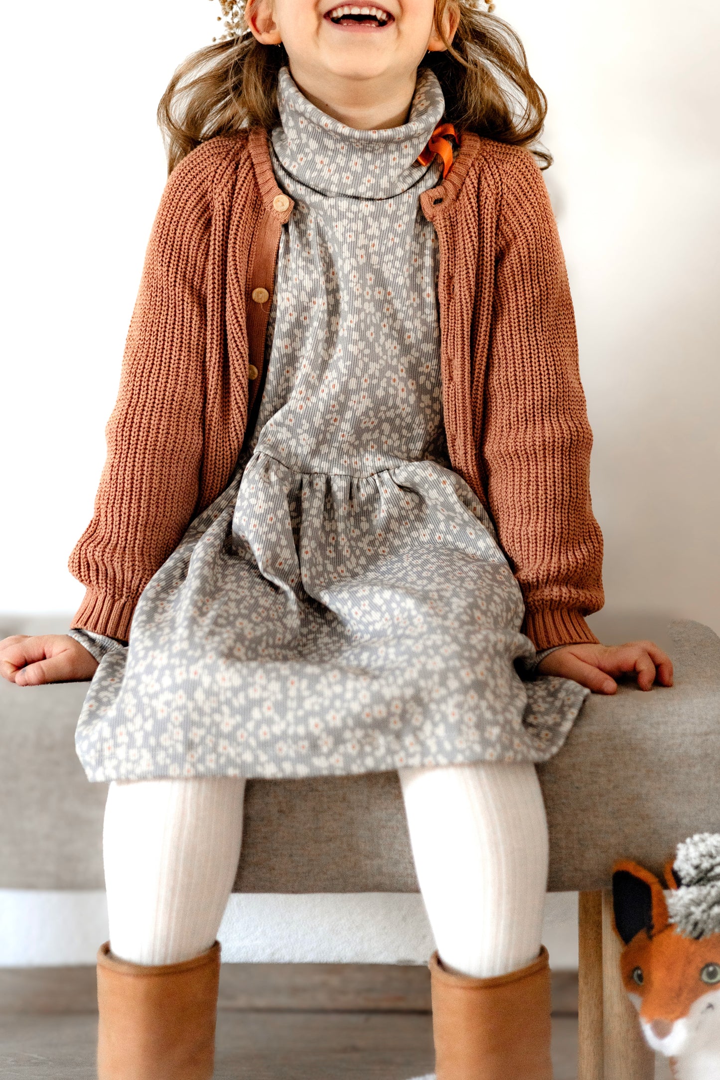 Streublümchen dusty blue - Rib Jersey