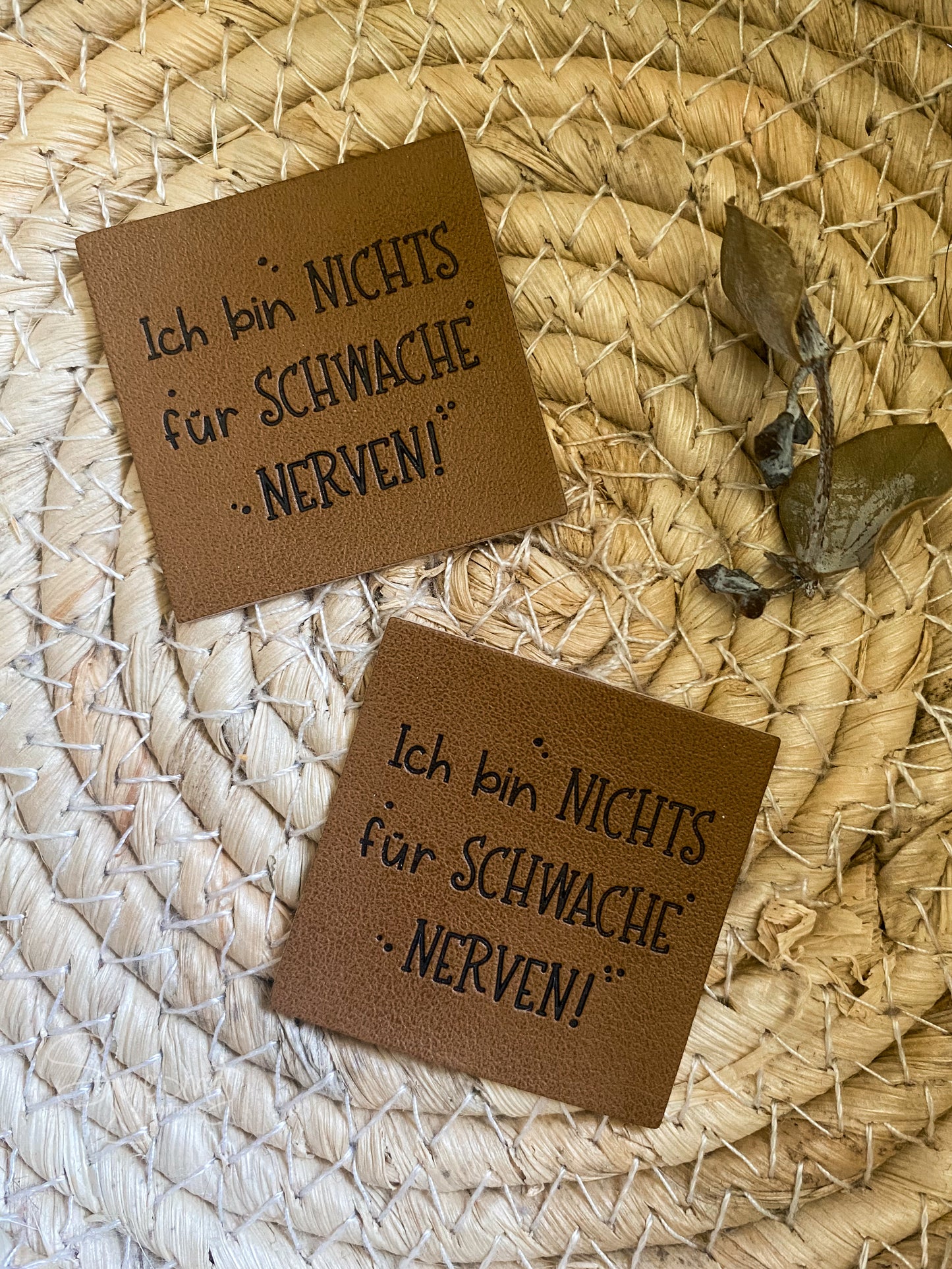 Ich bin nichts für schwache Nerven! - Kunstleder Label