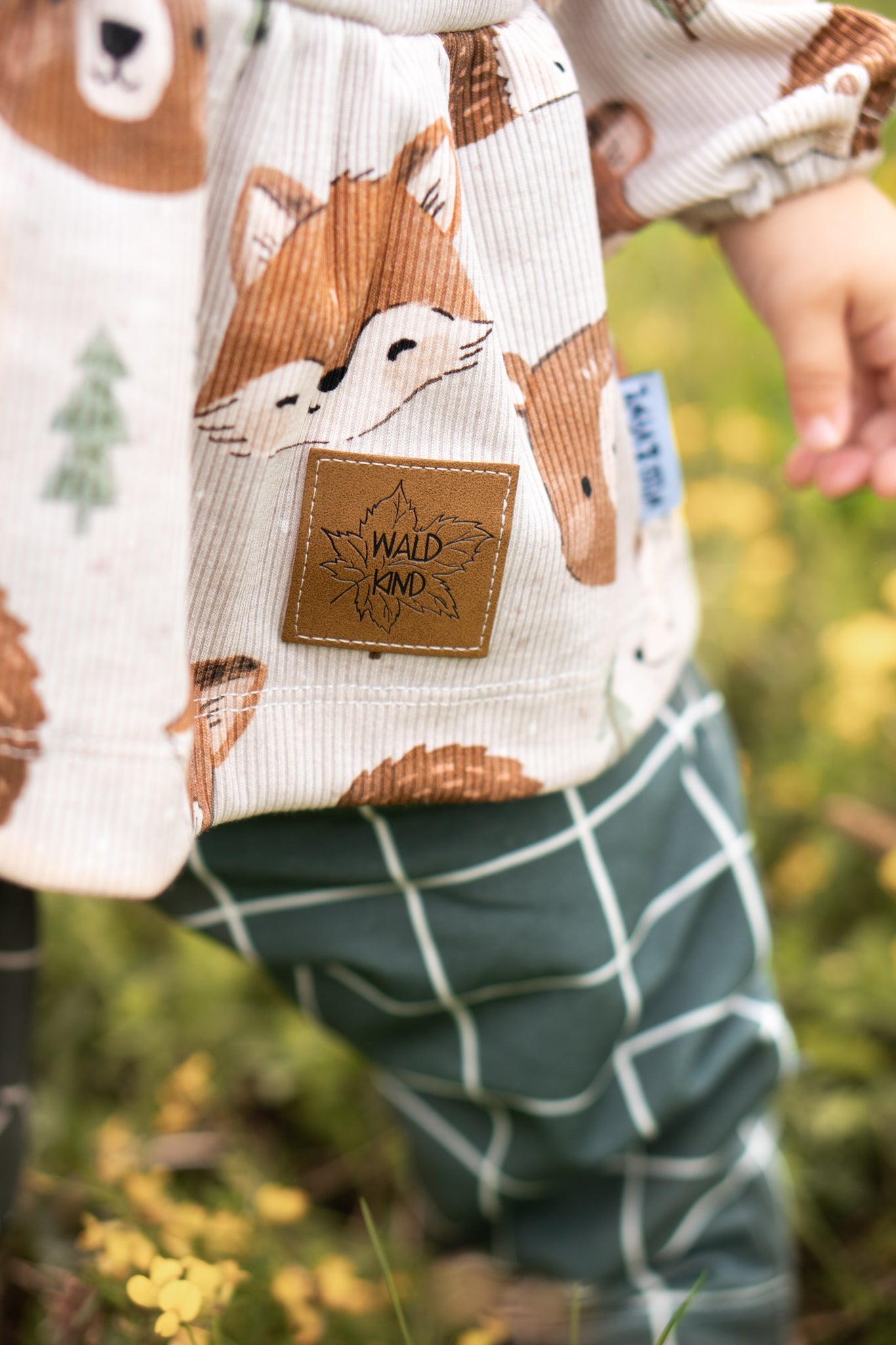 Waldtiere - Köpfe sand - Rib Jersey