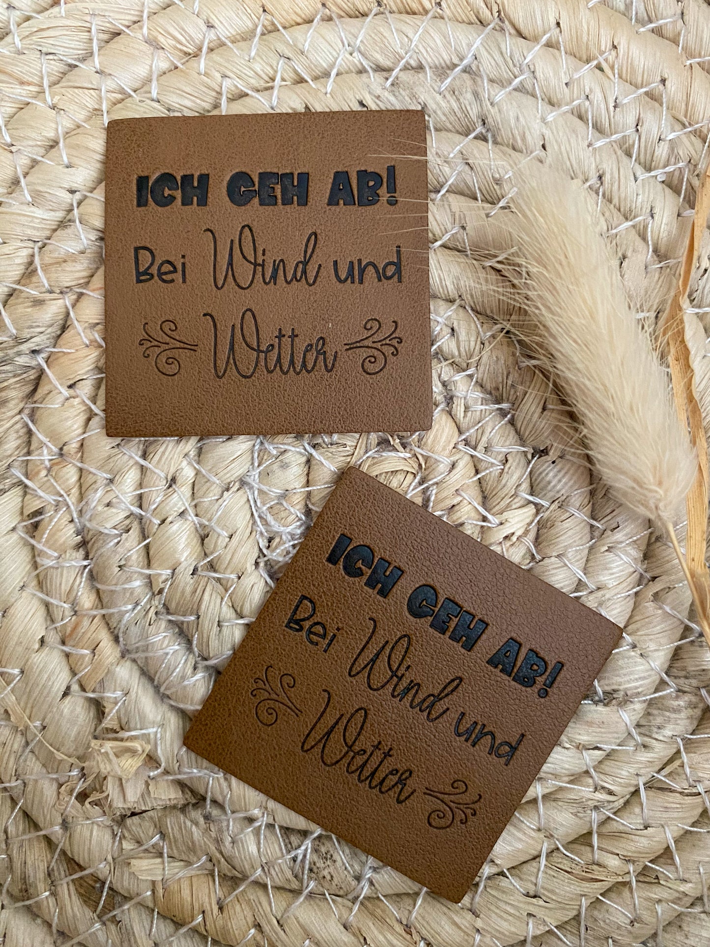 Ich geh ab, bei Wind und Wetter - Kunstleder Label