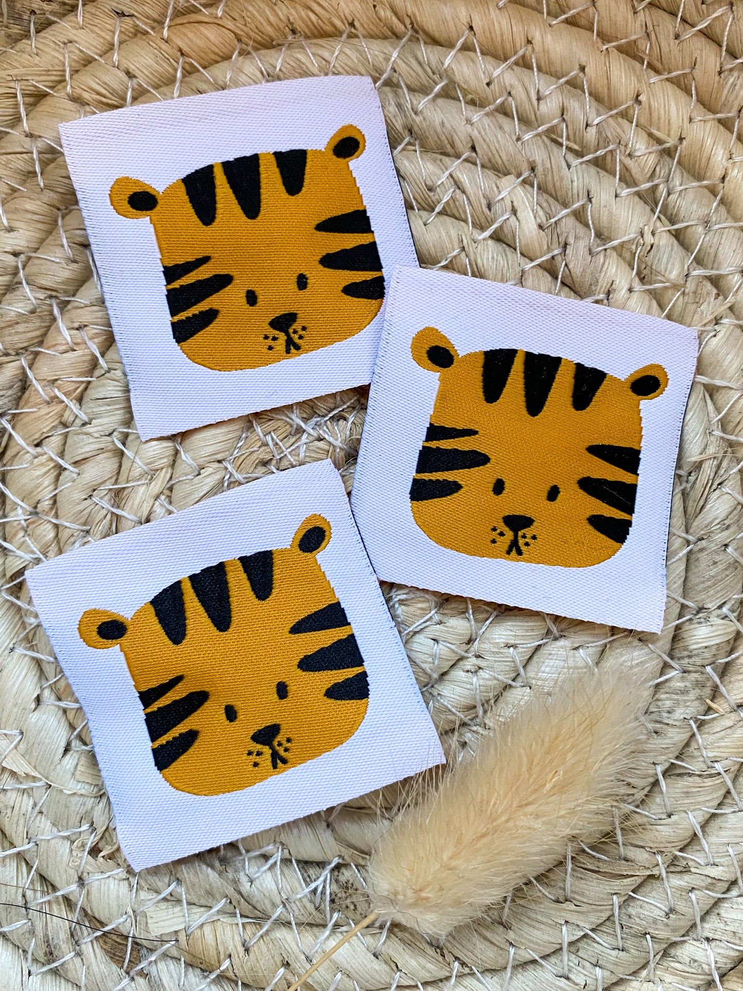 Tiger Kopf bunt - Web Label