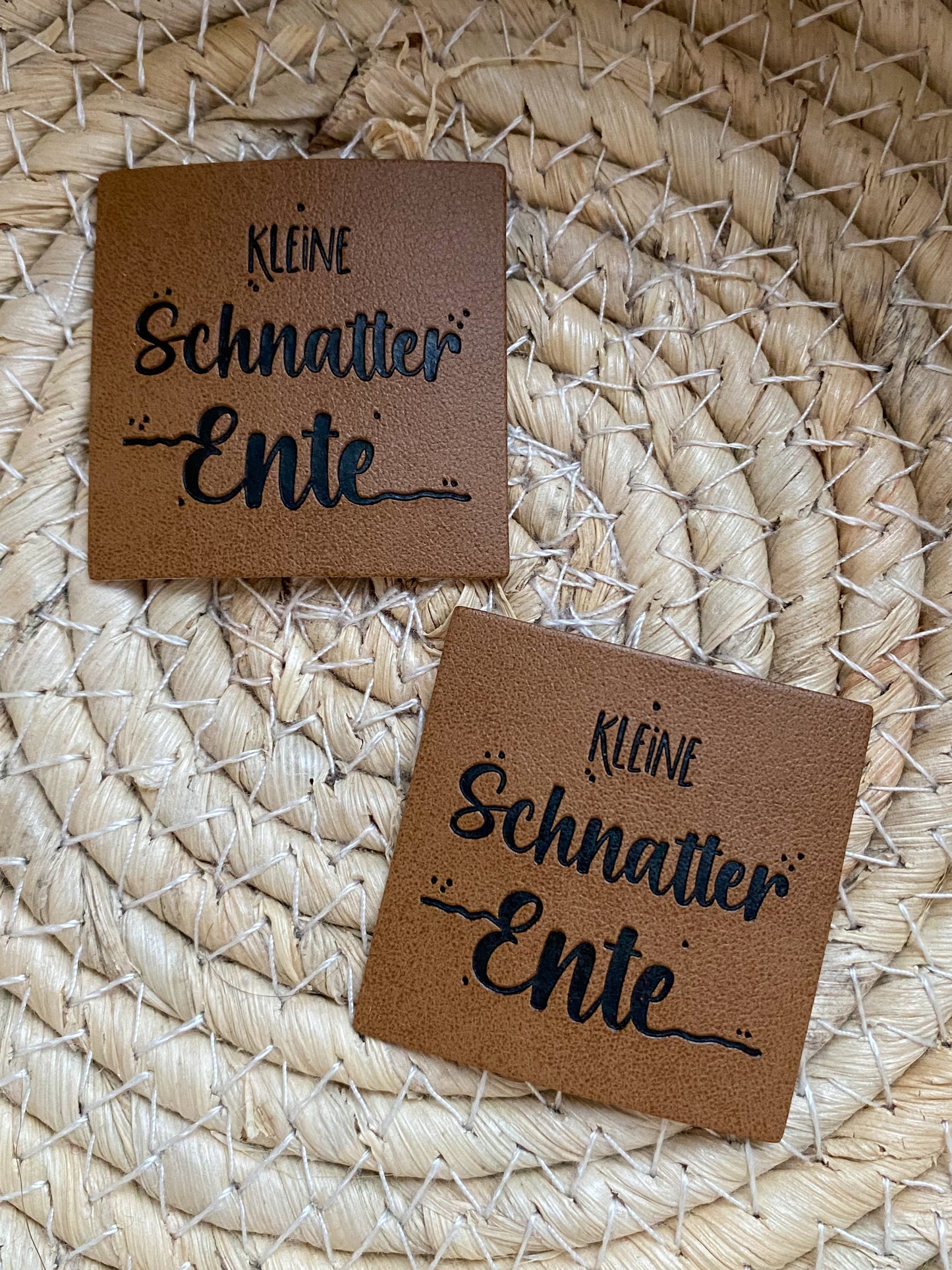 Kleine Schnatter Ente - Kunstleder Label