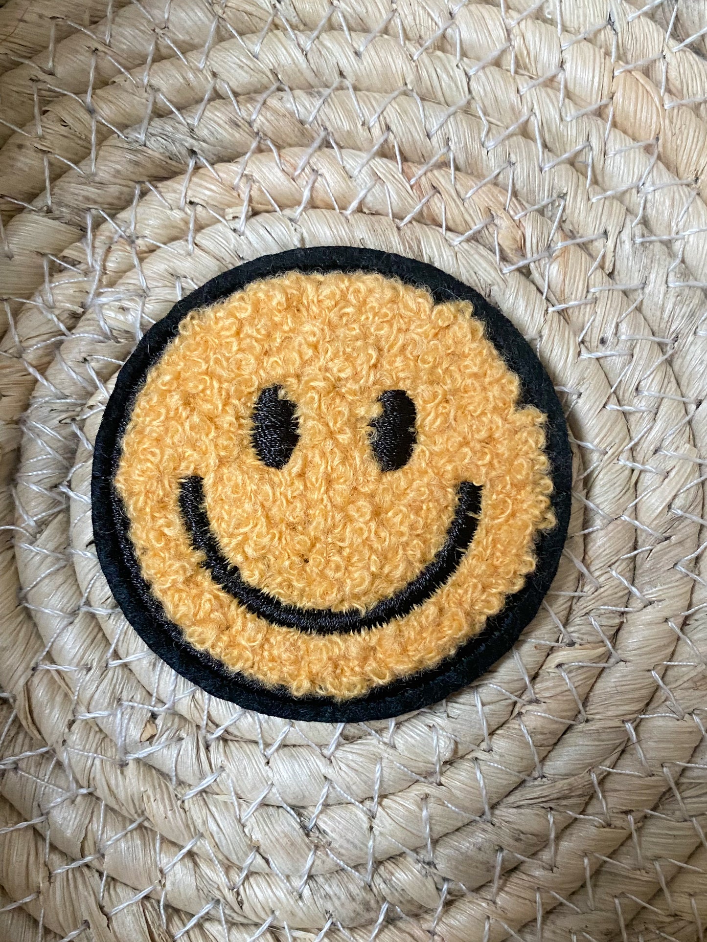 Smiley gelb - Chenille Patch