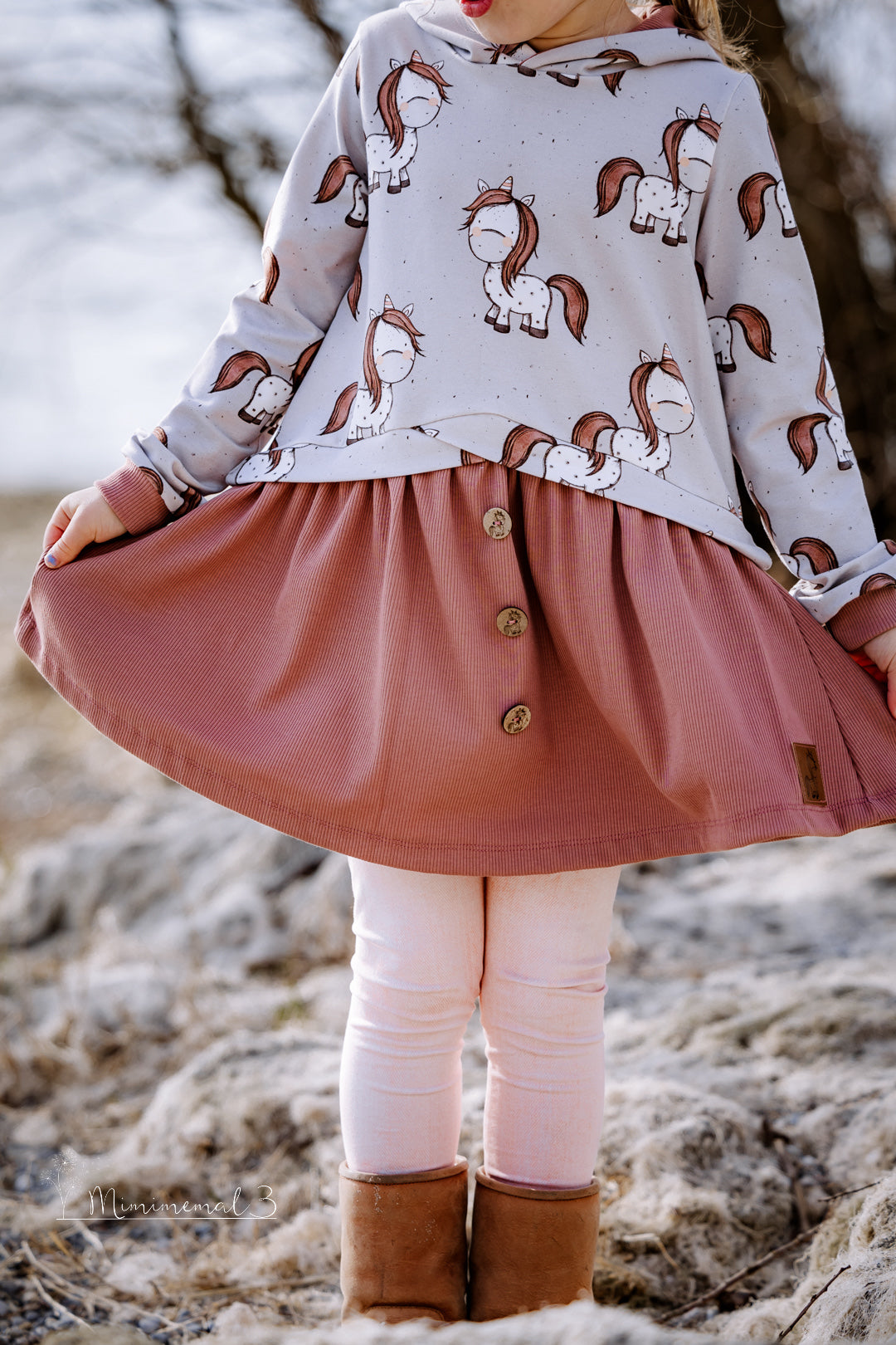 Knopf Einhorn Mädchen Luna