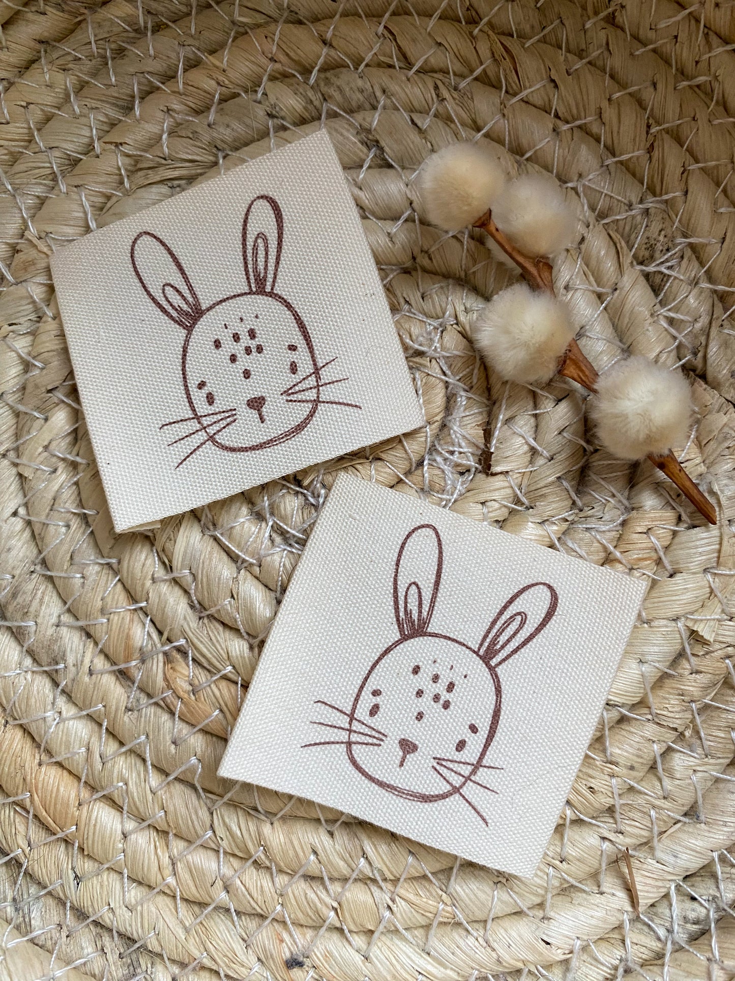 Hasen Kopf - Baumwoll Label