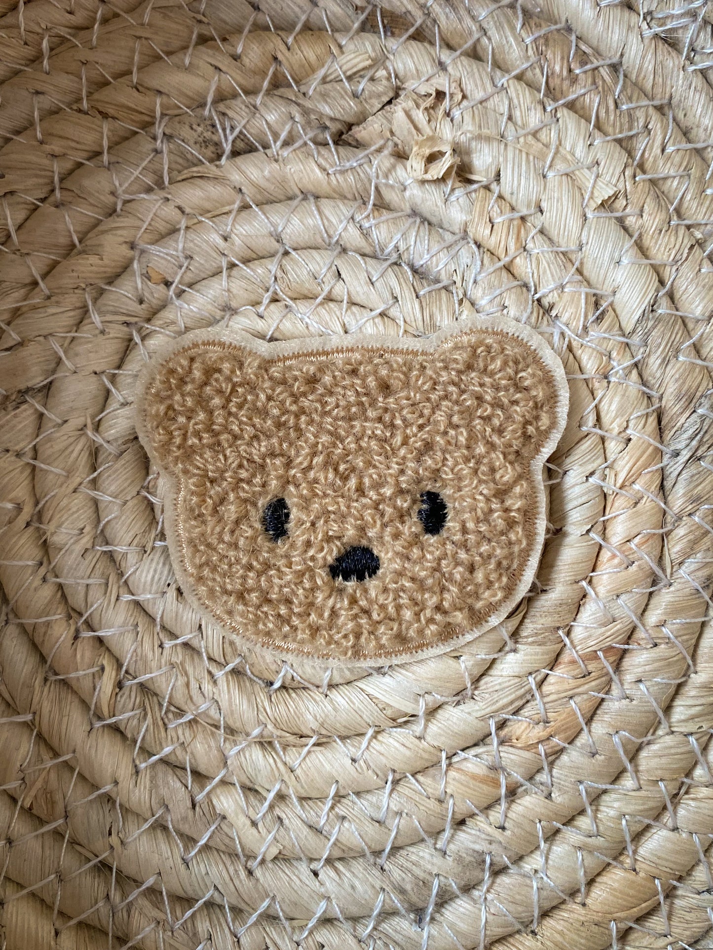Teddy Kopf groß - Chenille Patch