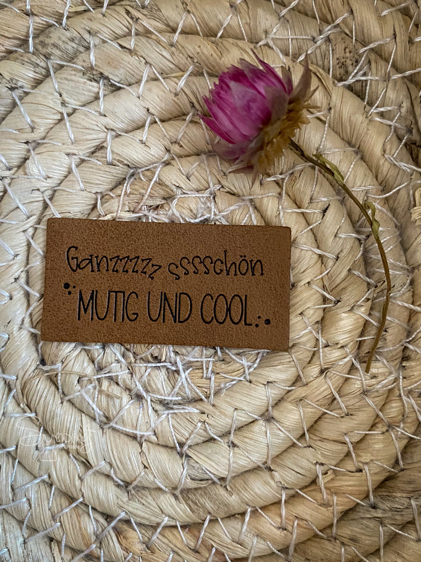Ganzzzz ssschön Mutig und Cool - Kunstleder Label