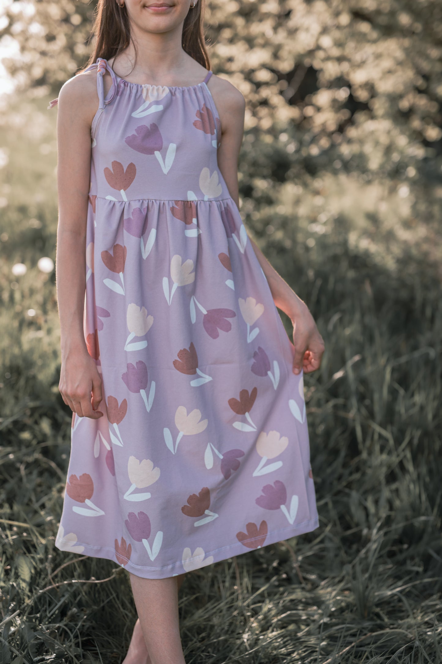 Big Tulips mauve - Jersey