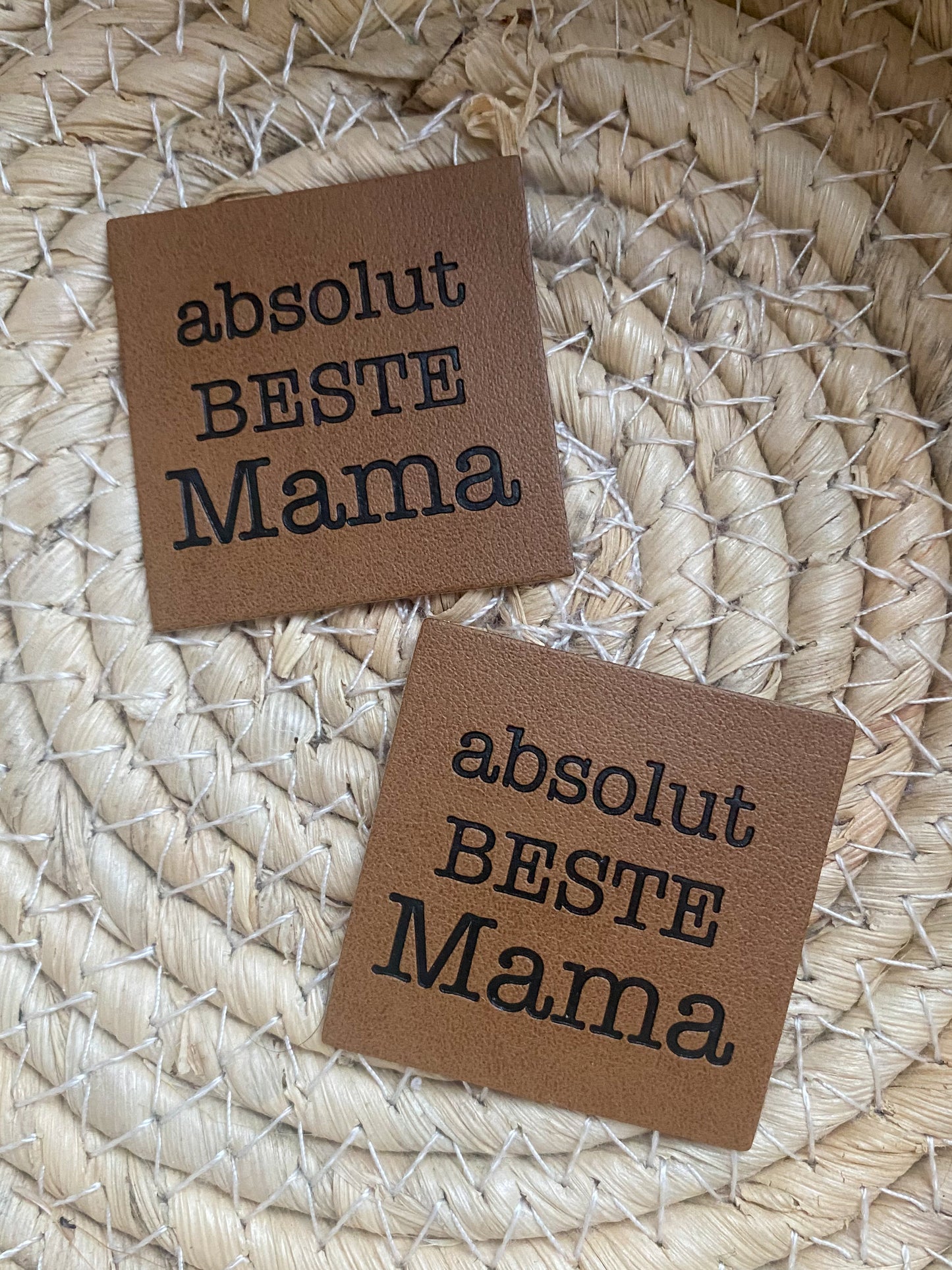 Absolut beste Mama - Kunstleder Label