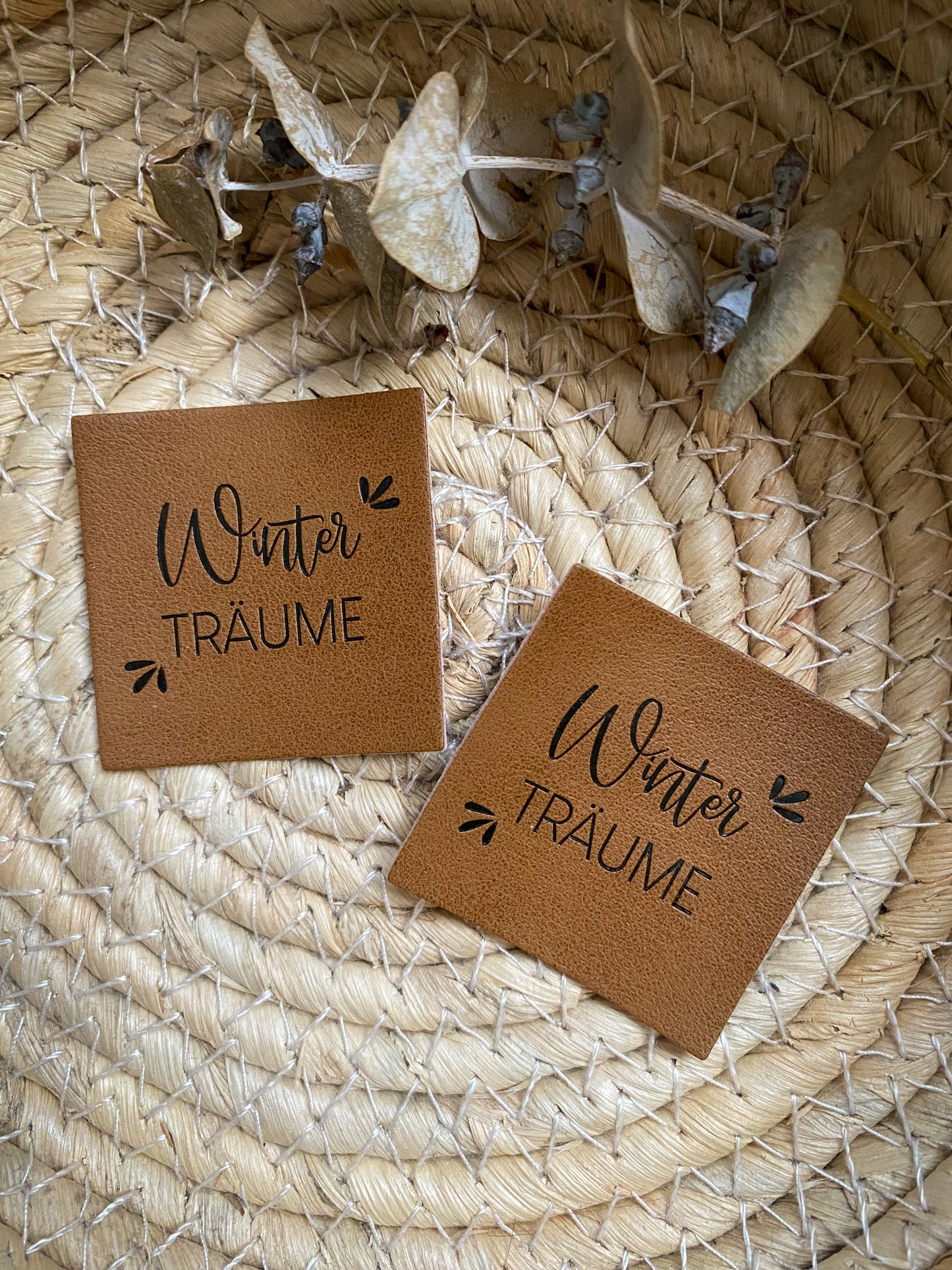 Winter Träume - Kunstleder Label