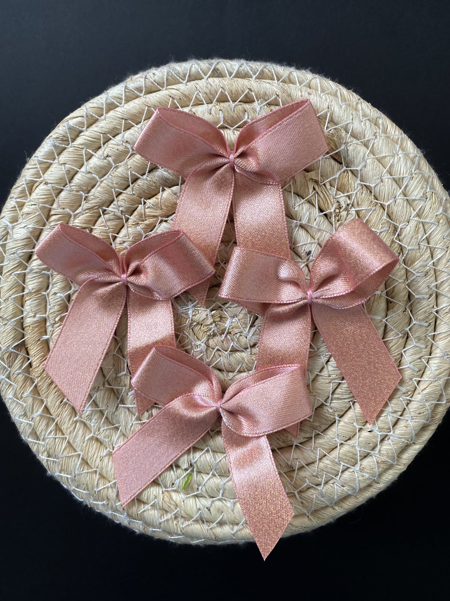 große Glitzer Schleife rose - 3er Set