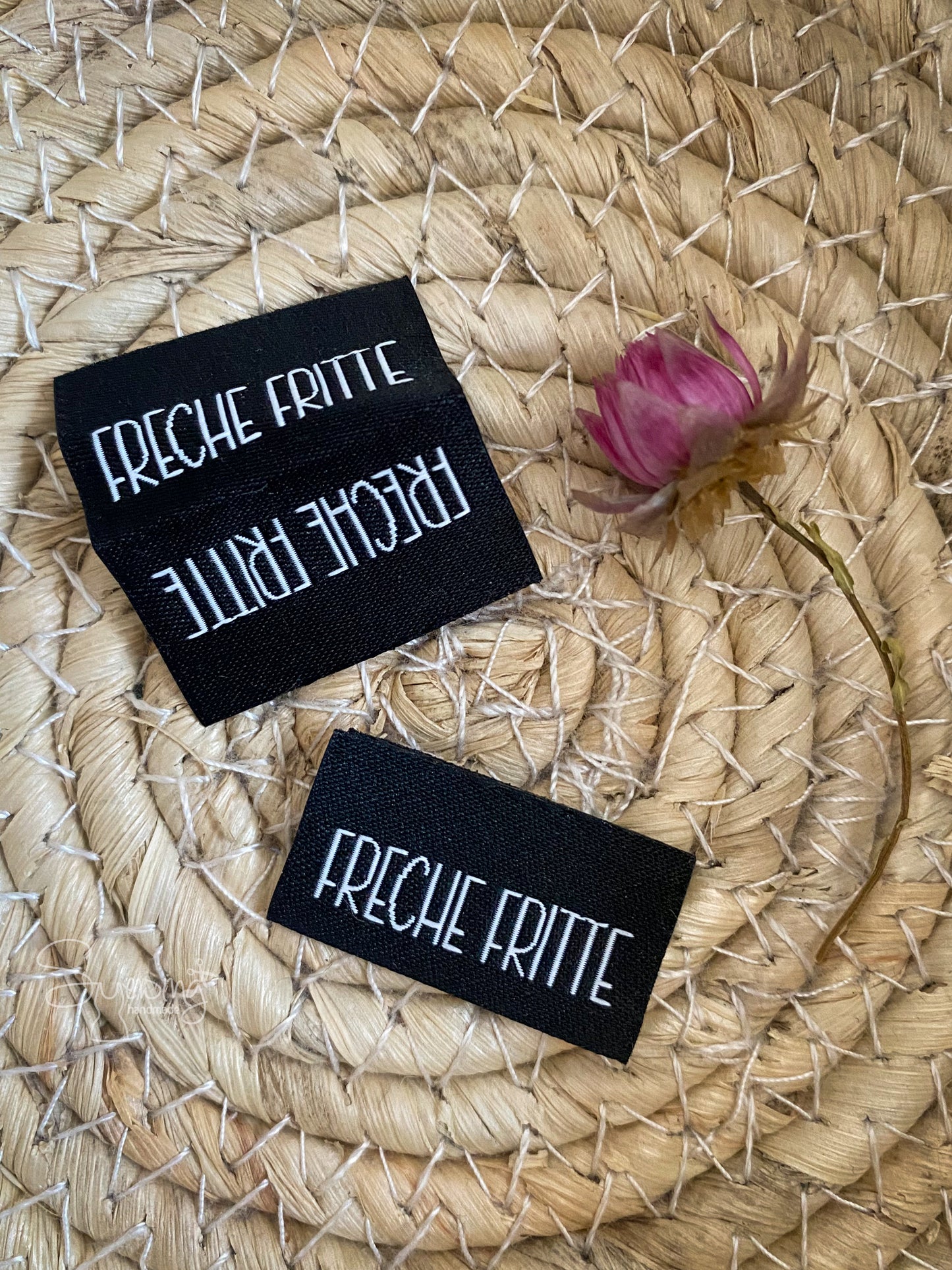 Freche Fritte - schwarzes Web Label