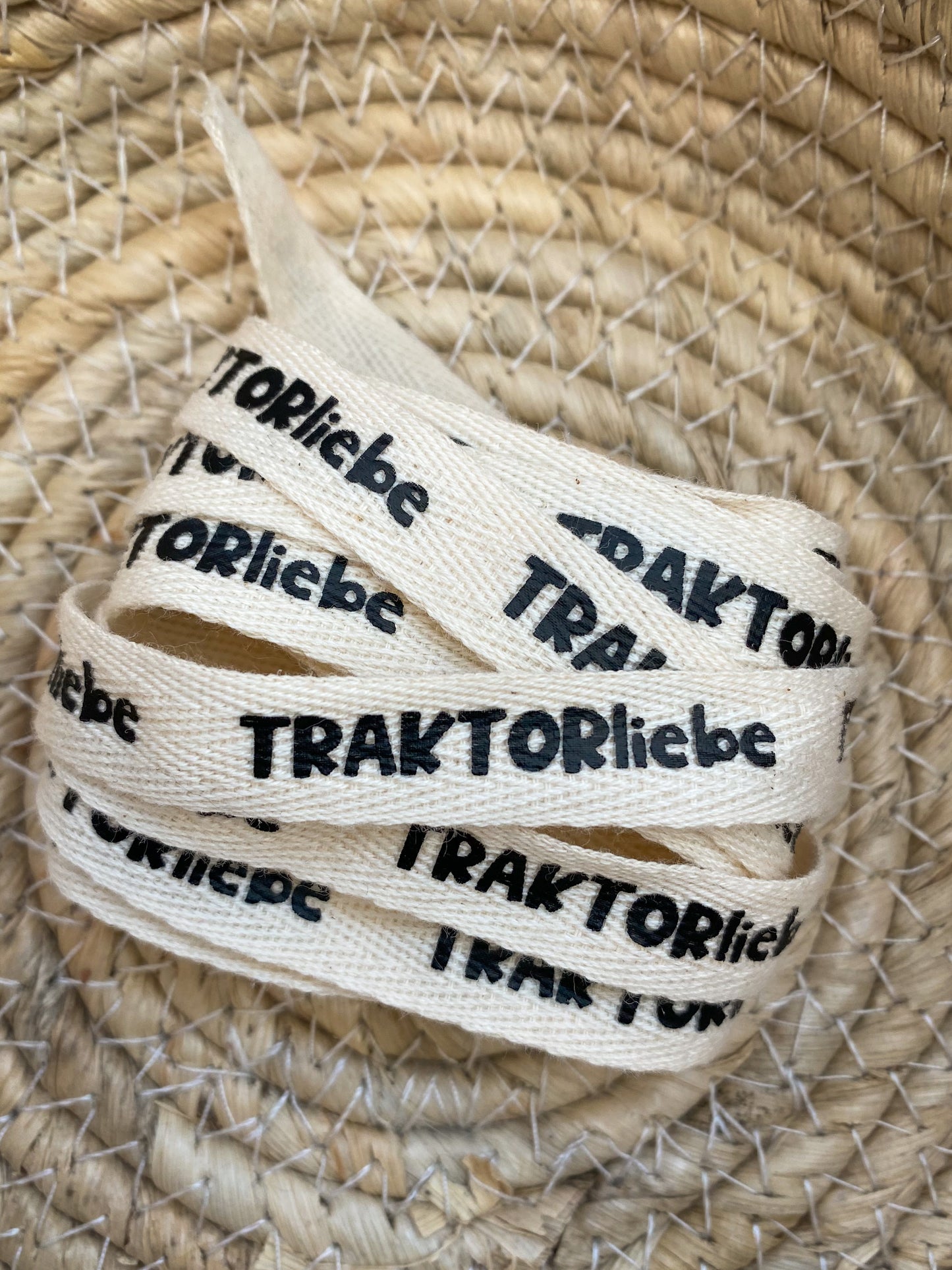 Kordel - Traktorliebe - natur - (fischgrät)