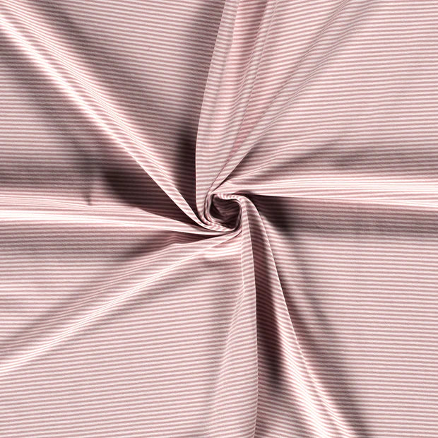 Jersey dünn gestreift - mauve