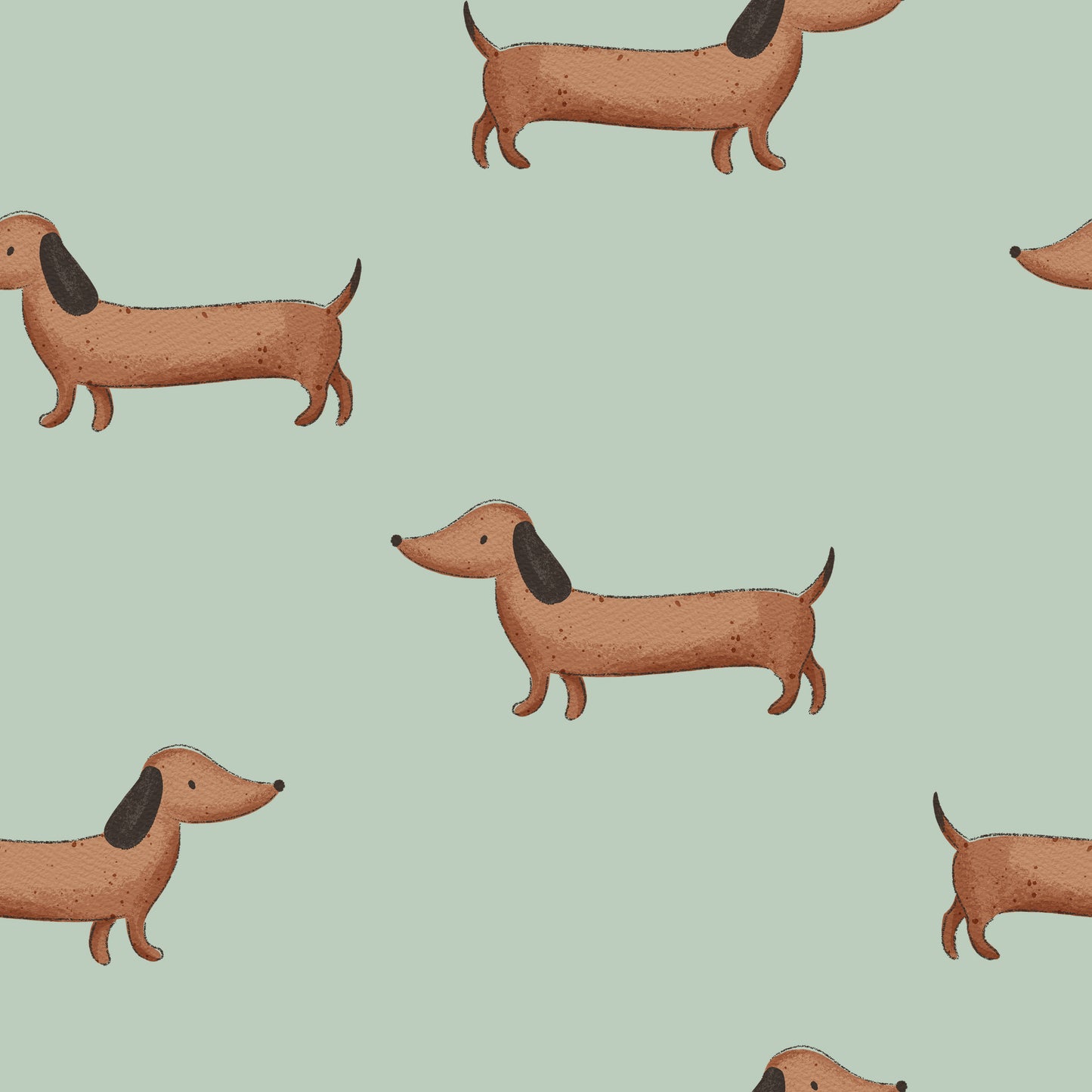 Dackel mint - French Terry