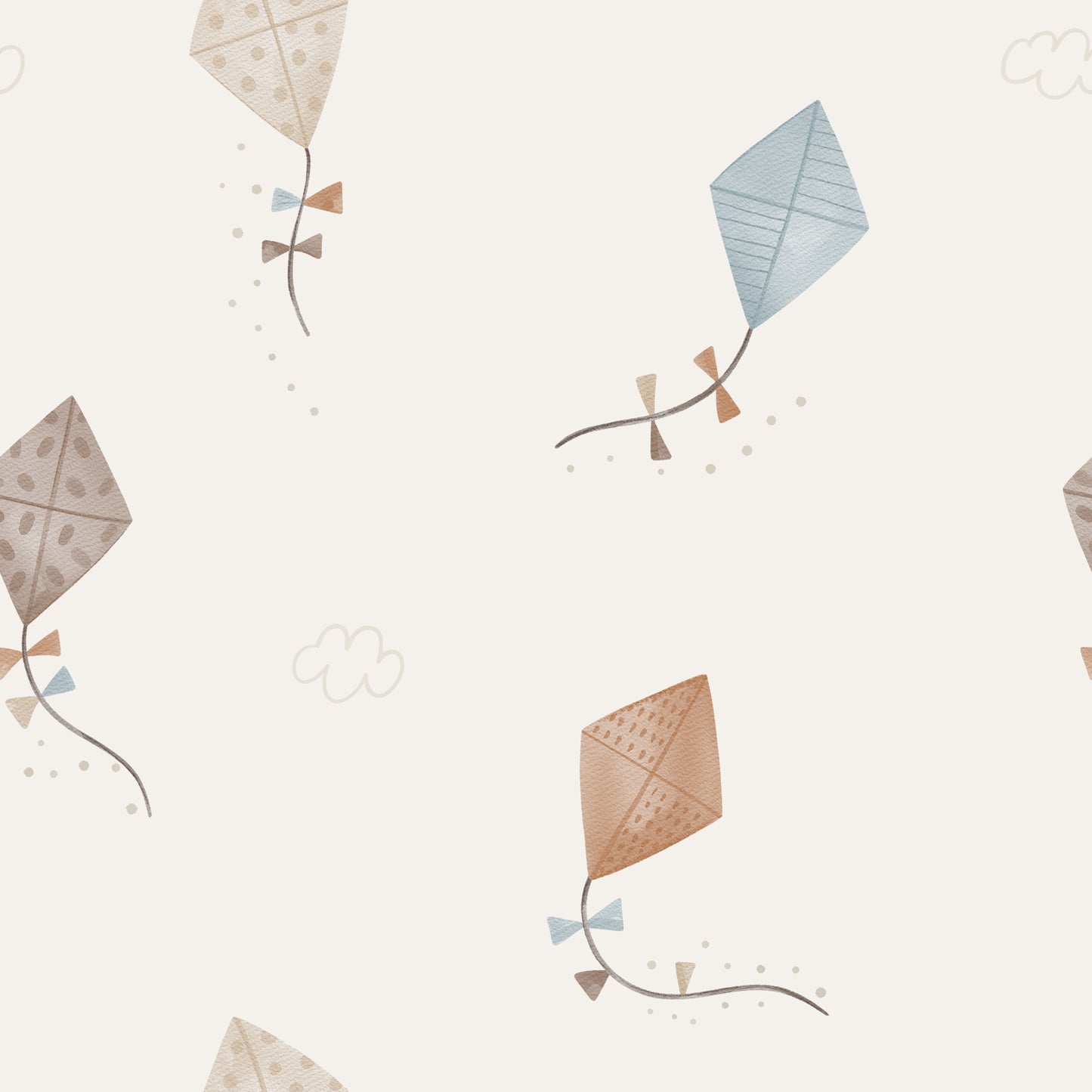 Mini Fly a Kite cream - Rib Jersey