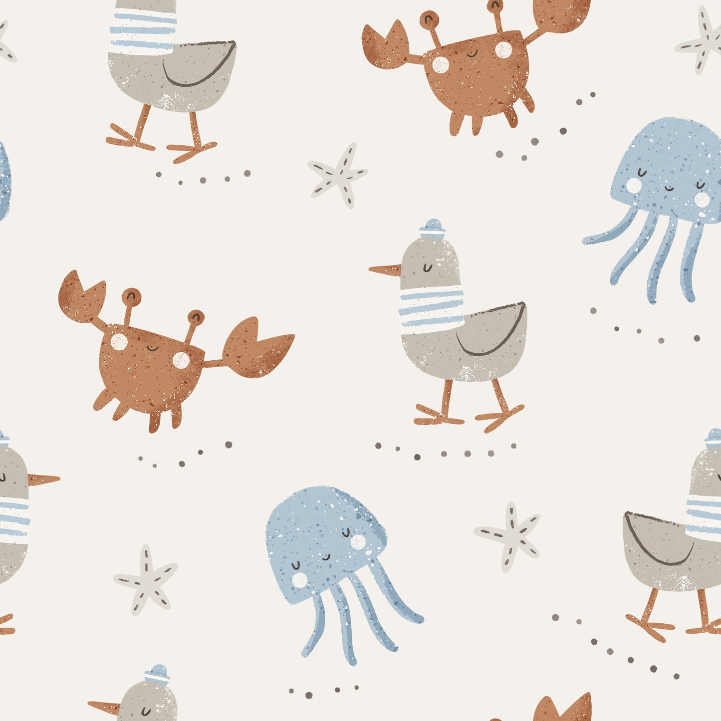 Marine seaguall crab jellyfish - Jersey