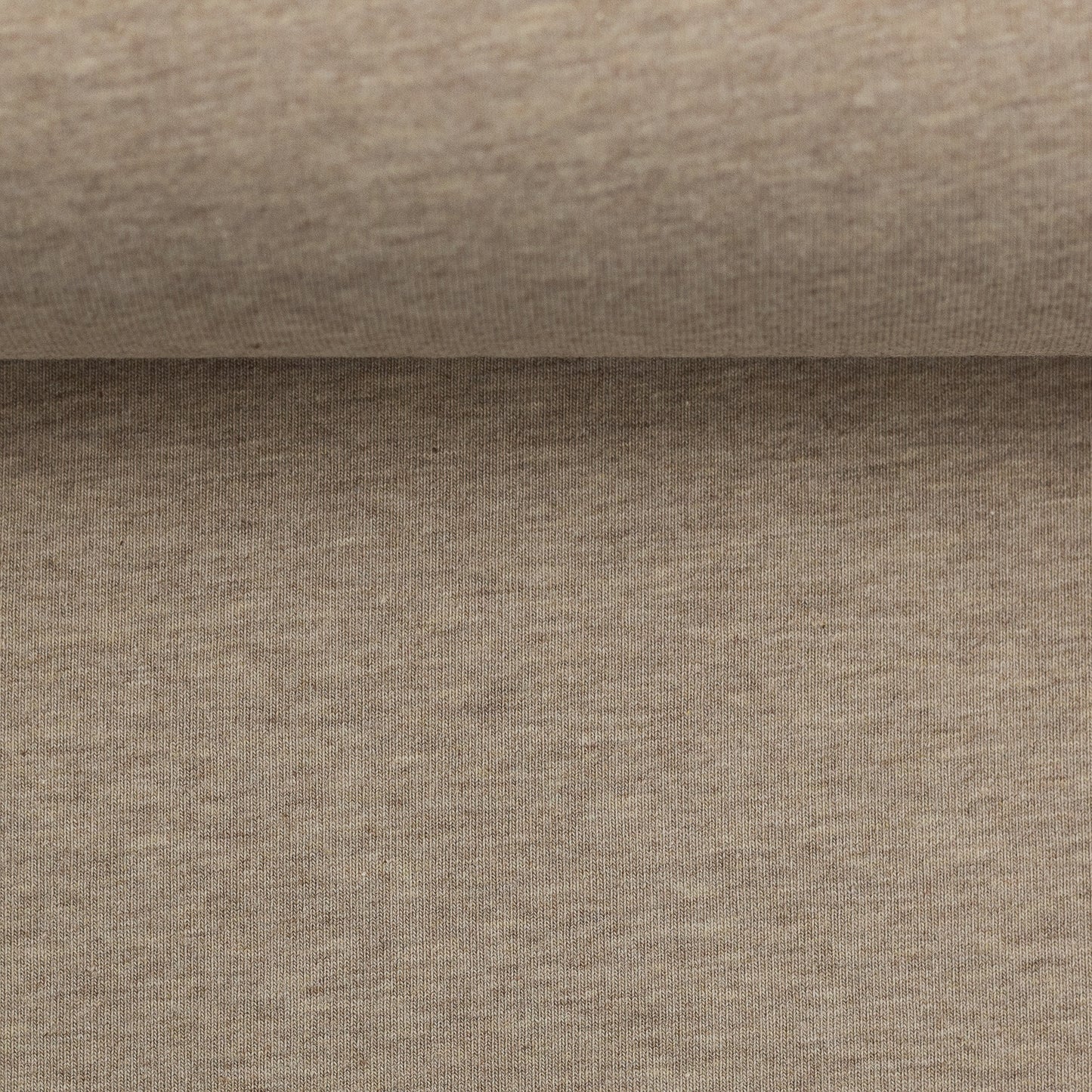 French Terry dunkelbeige melange - swafing