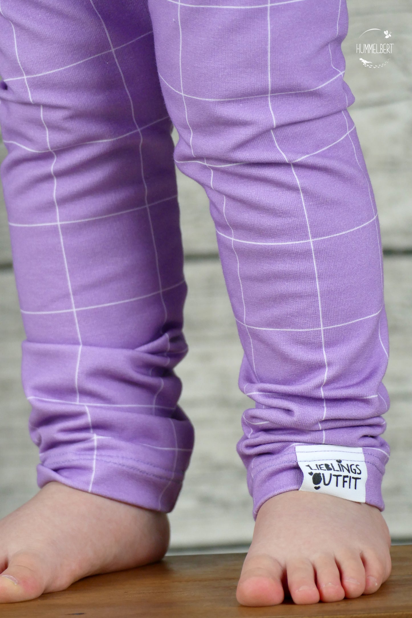 Grid lavendel French Terry