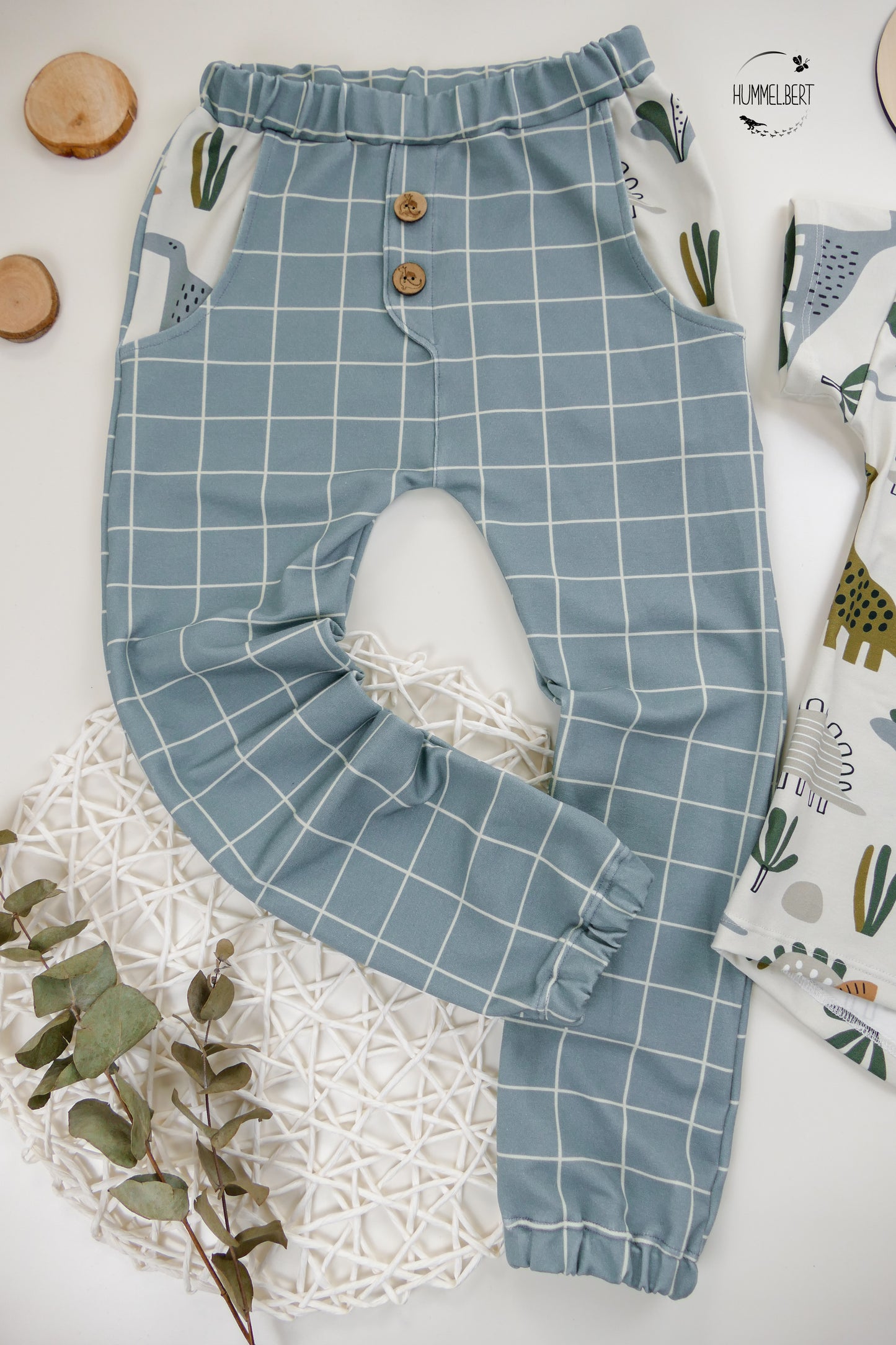 Grid dusty blue - FT