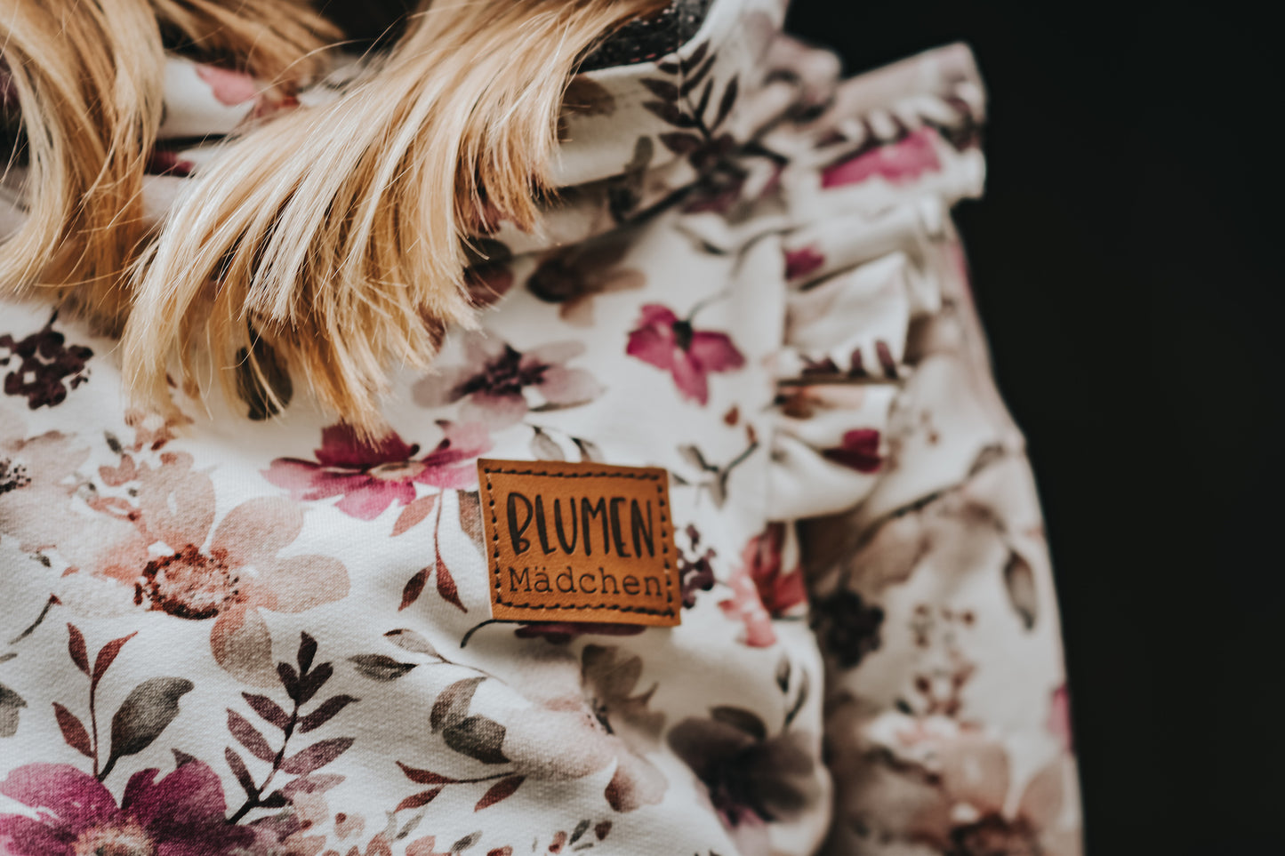 Blumen Mädchen Label