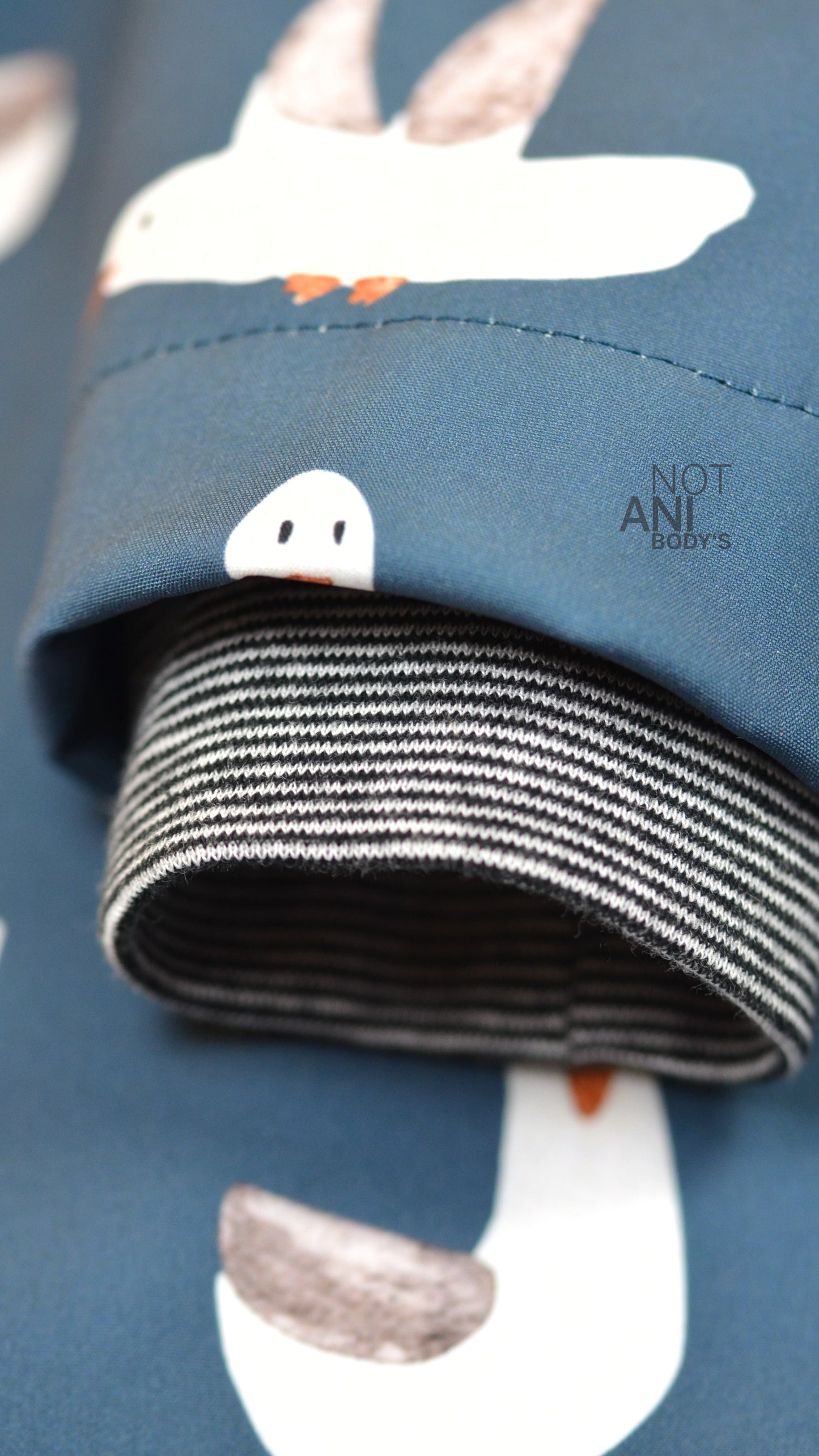 Bündchen schwarz/weiß gestreift (1mm)