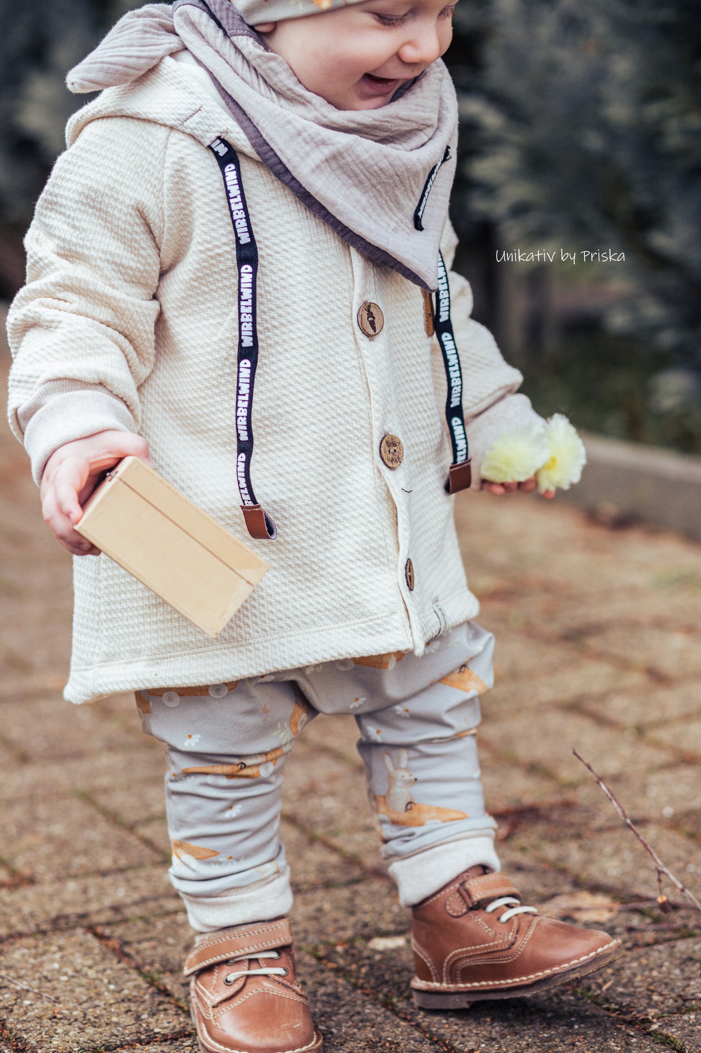 Mini Zopfmuster Jersey naturbeige
