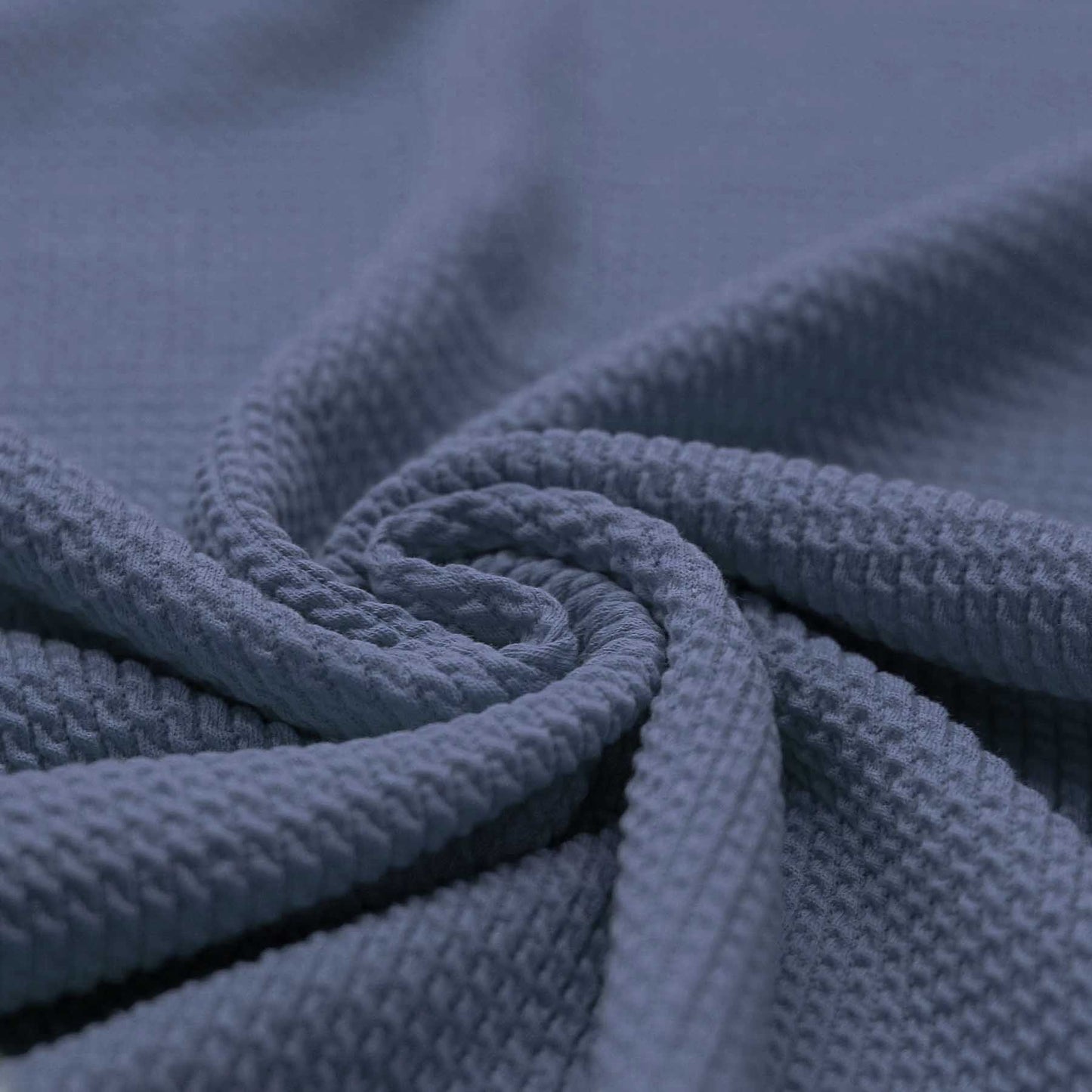 Mini Zopfmuster Jersey jeansblau