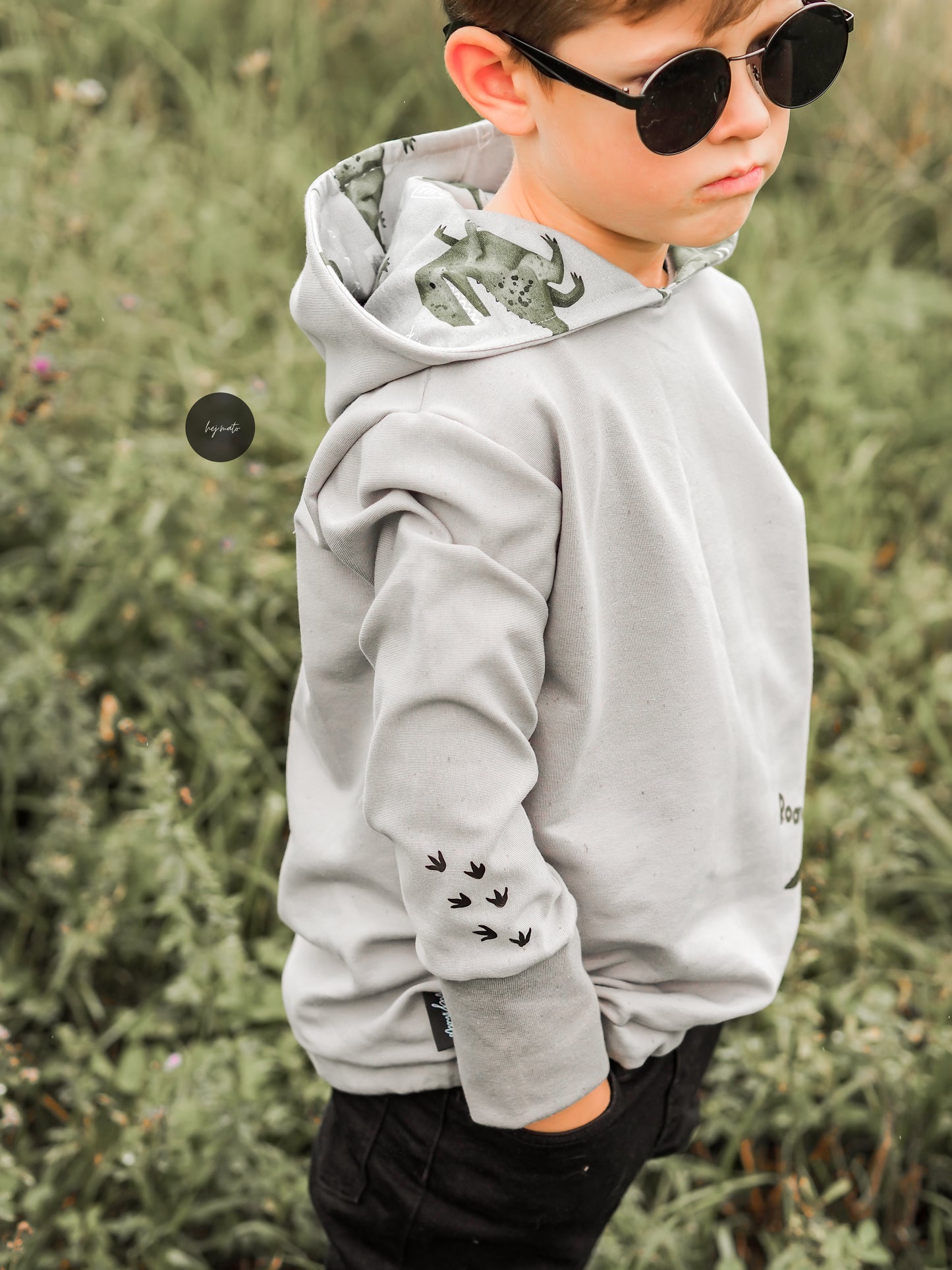 Geburtstags Dino boy Bügelbild groß