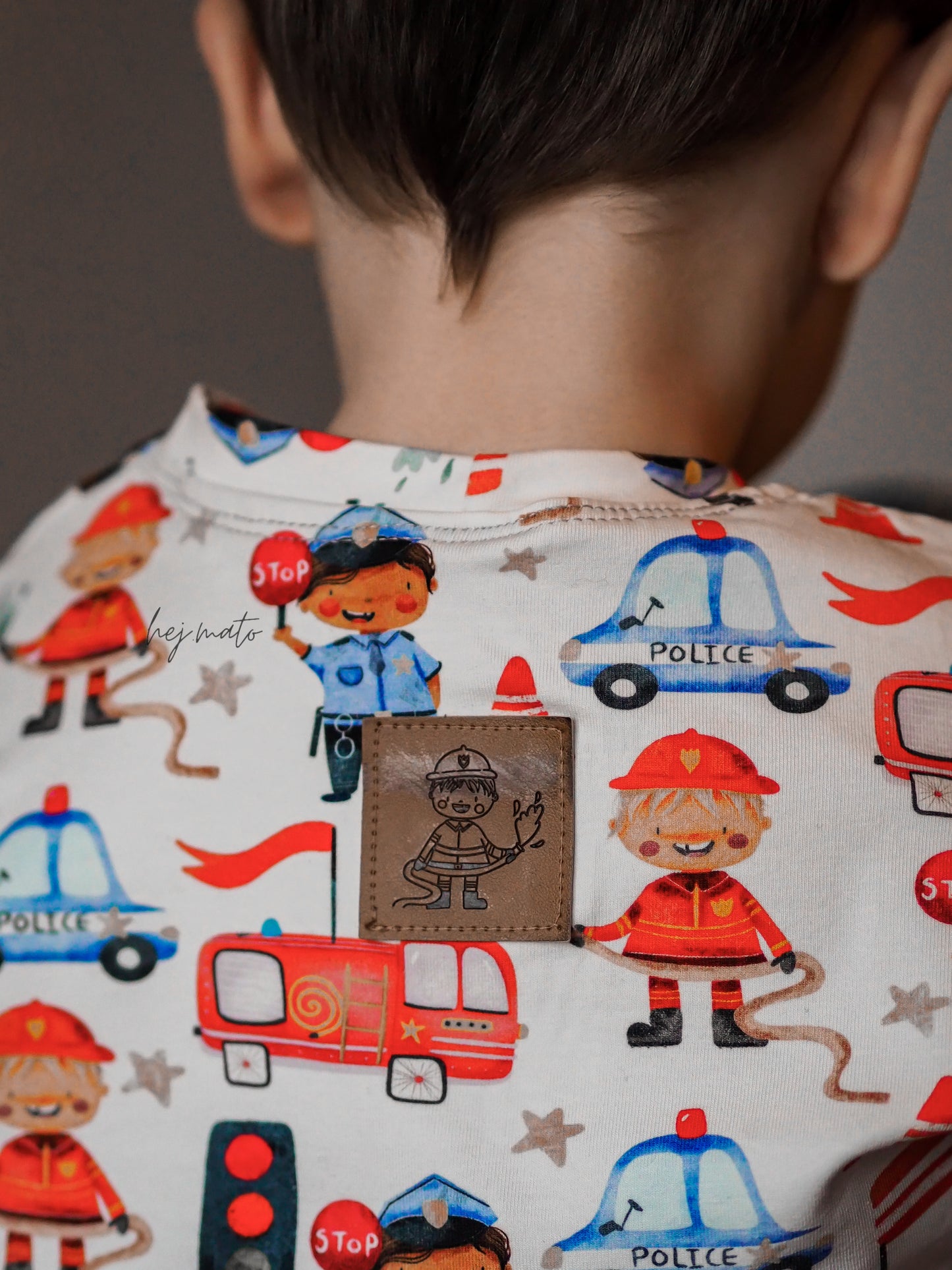 Feuerwehrmann - Kunstleder Label