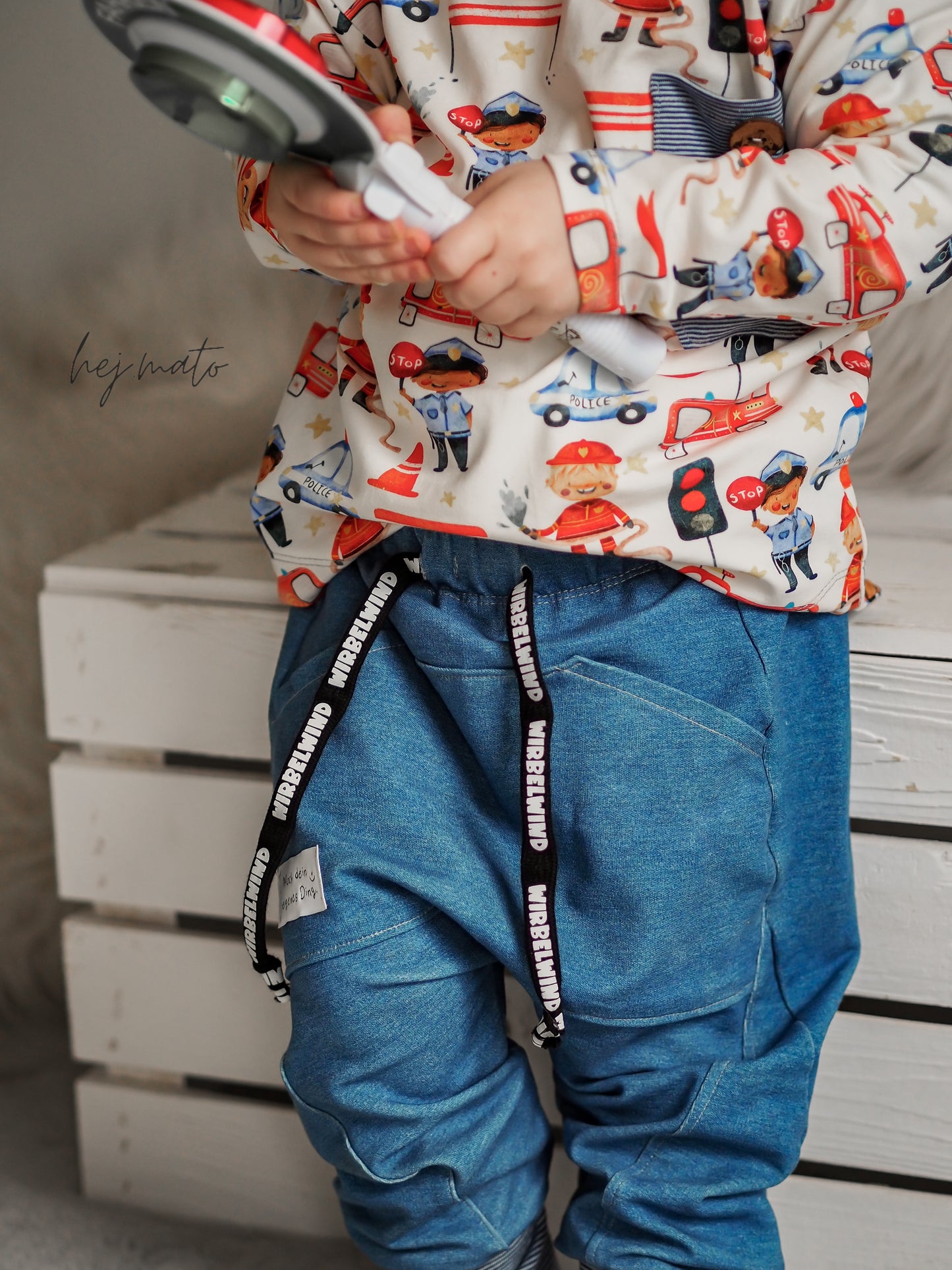 Denim French Terry hellblau