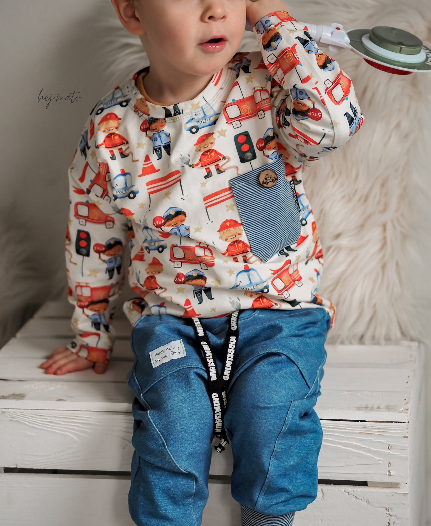 Denim French Terry hellblau