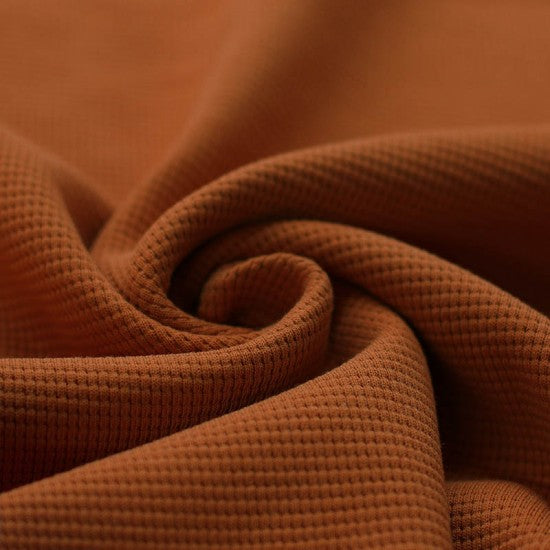 Waffelstrick Jersey cognac