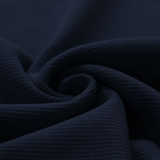Waffelstrick Jersey dunkelblau