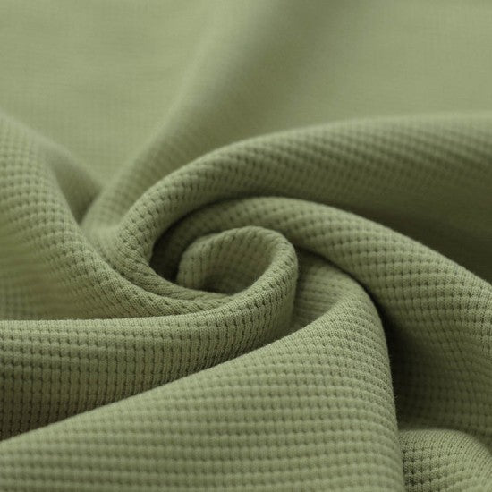Waffelstrick Jersey olive