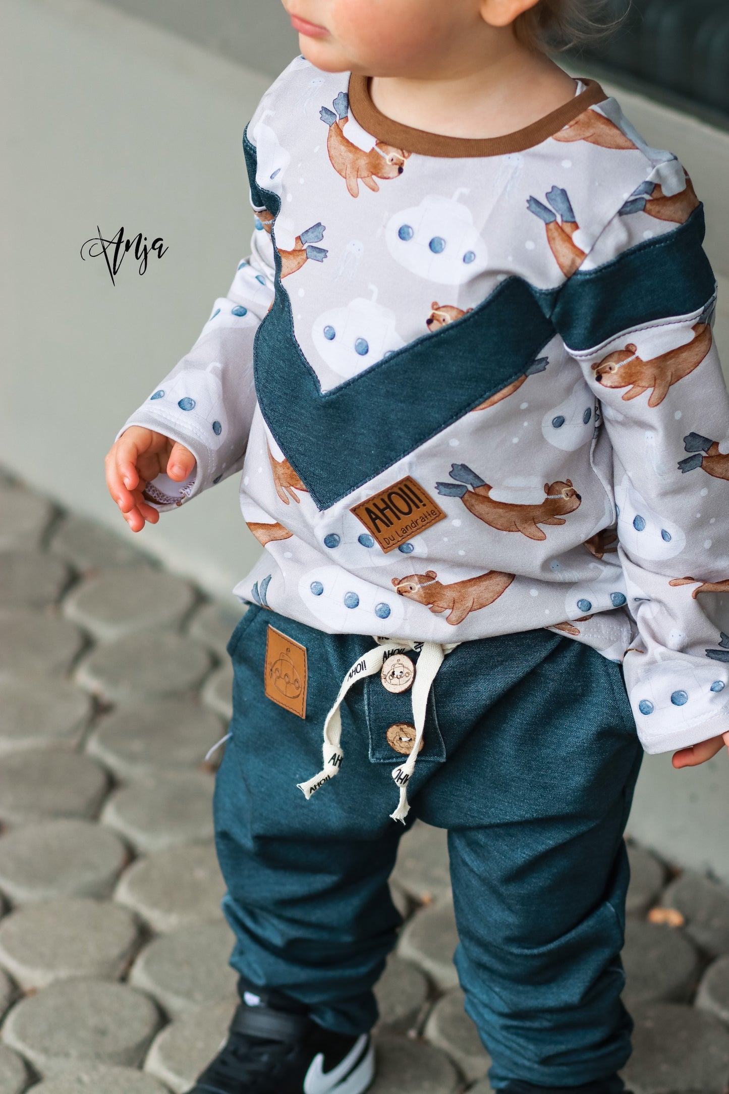 AHOI! du Landratte Kunstleder Label