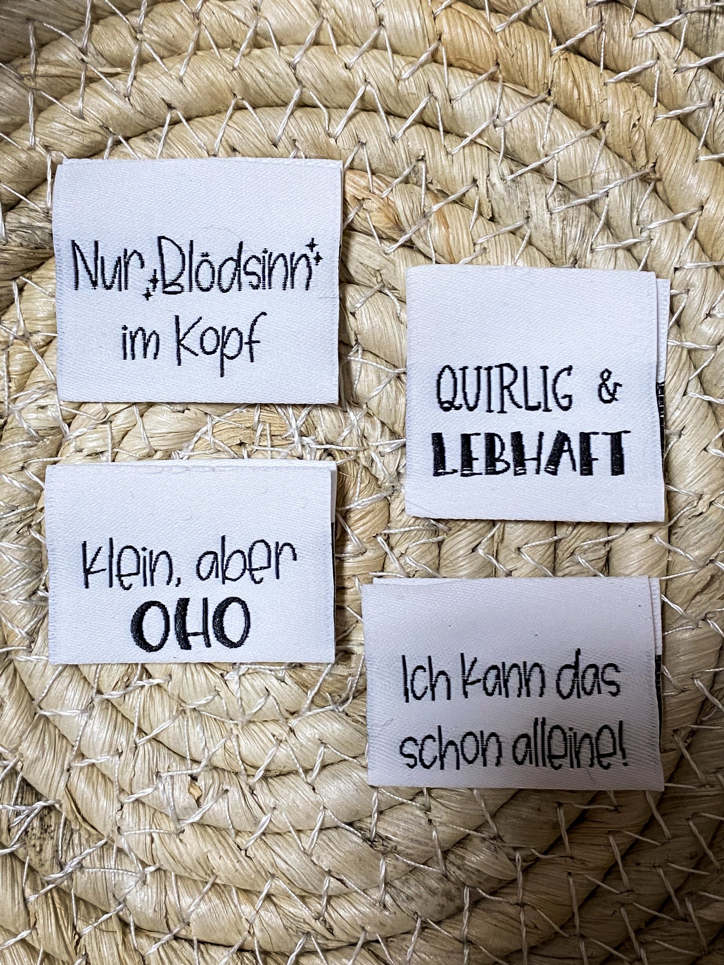 Web Label Set "Ich kann / Quirlig/ Blödsinn/ OhO"