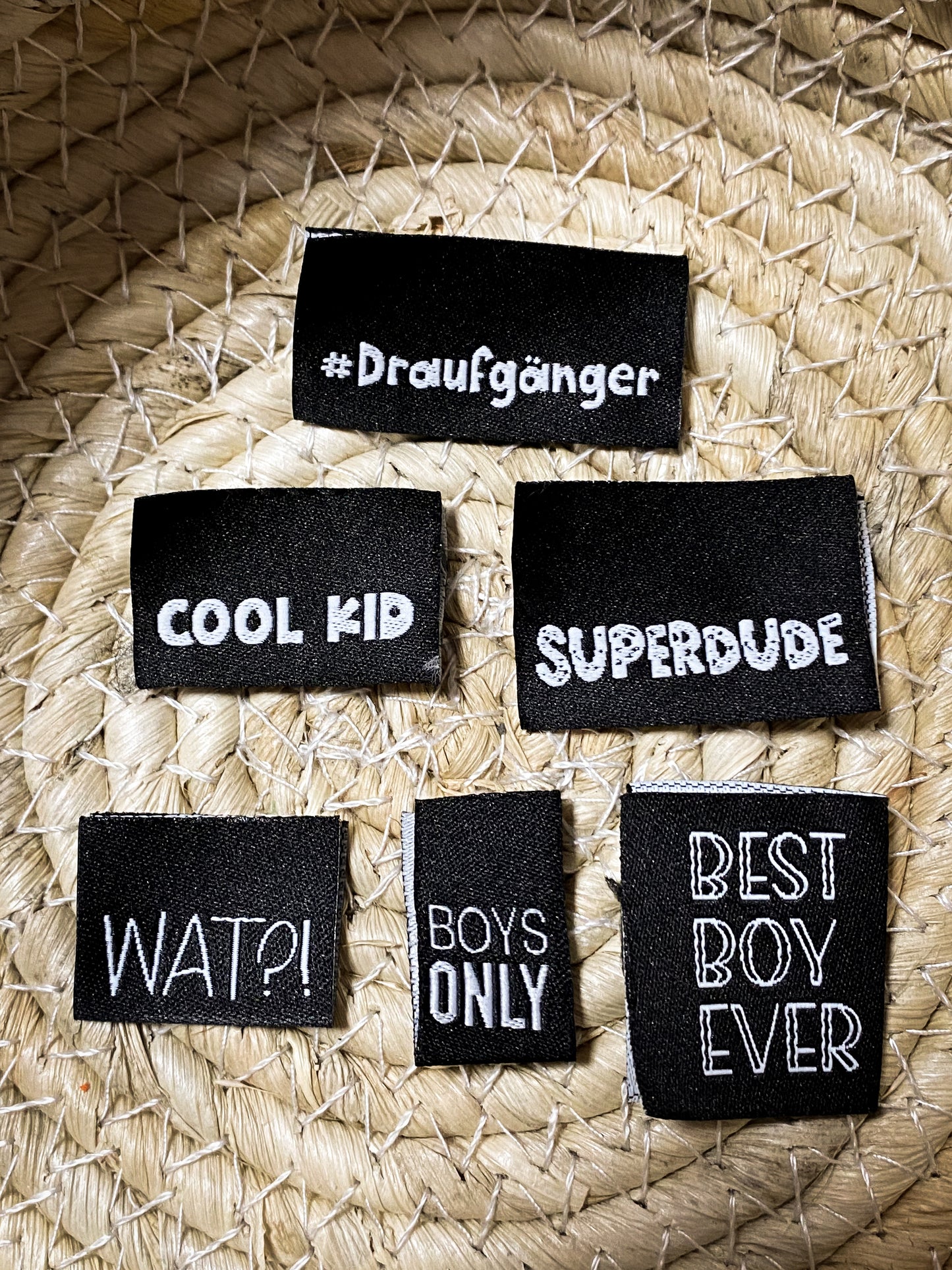 Web Label Set schwarz "Boys Collection"