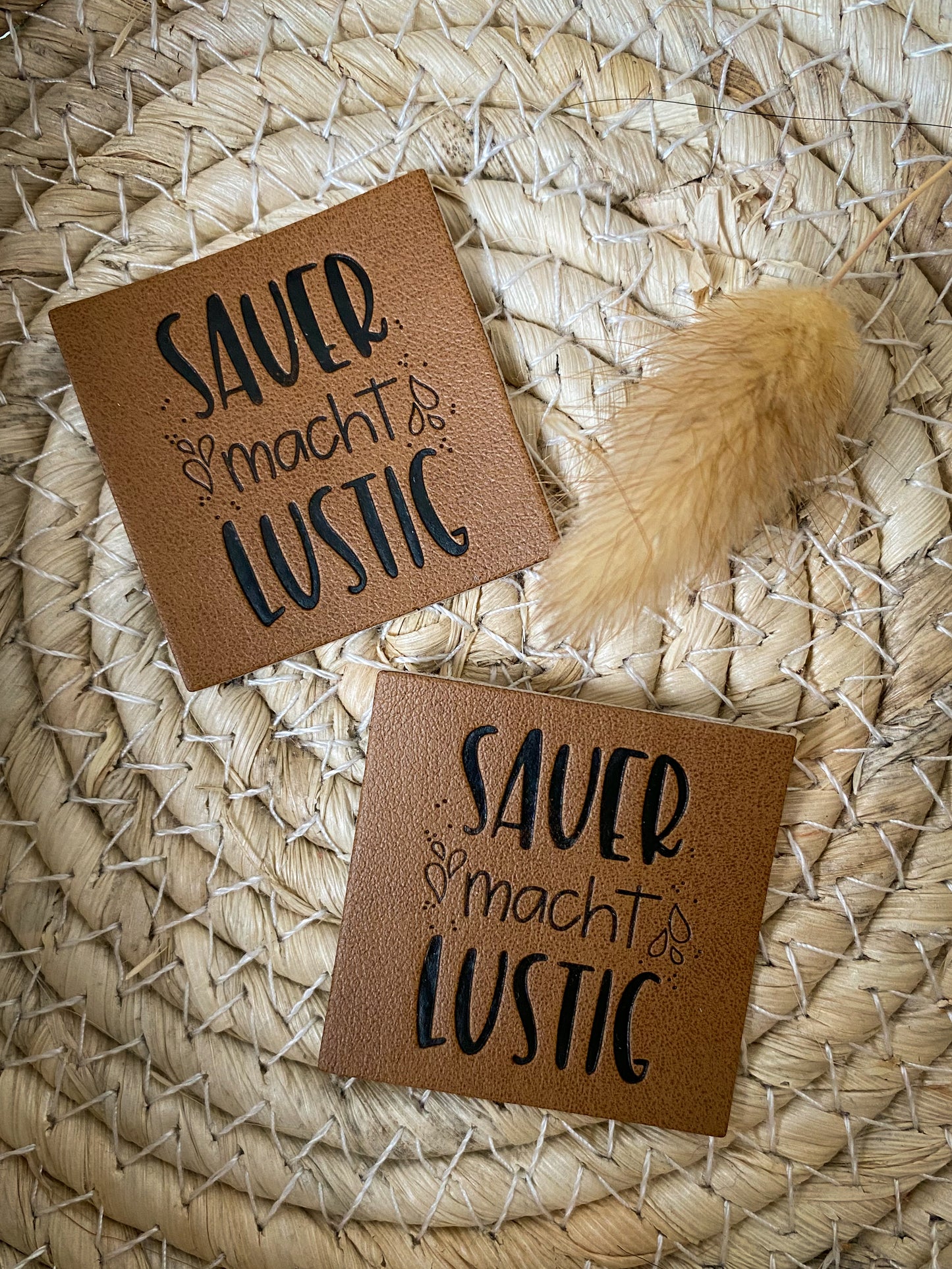 Sauer macht lustig Kunstleder Label